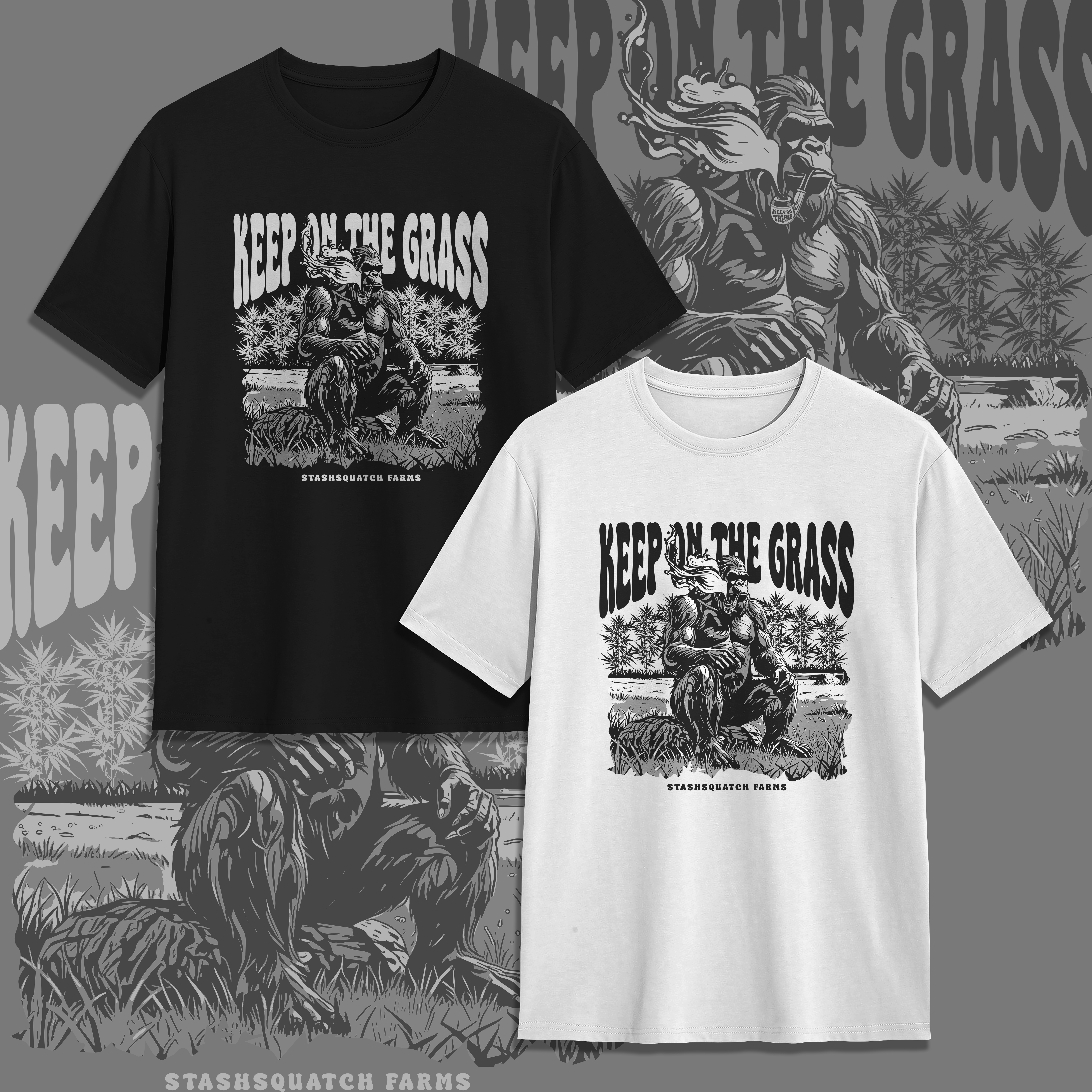 T-shirt Design by V FOUR Design for Stashsquatch LLC / Stashsquatch Farms | Design #33963160