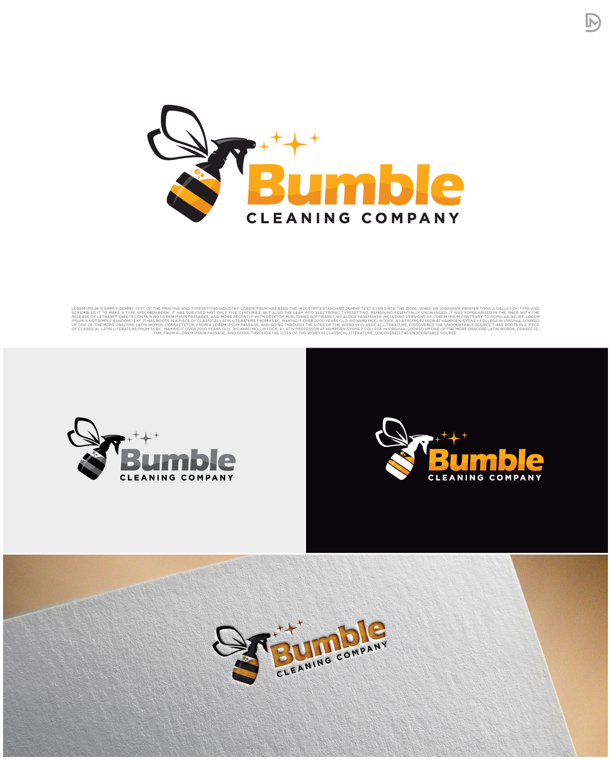 Logo Design by D_Mantra for Bumble Cleaning Company | Design #33969094