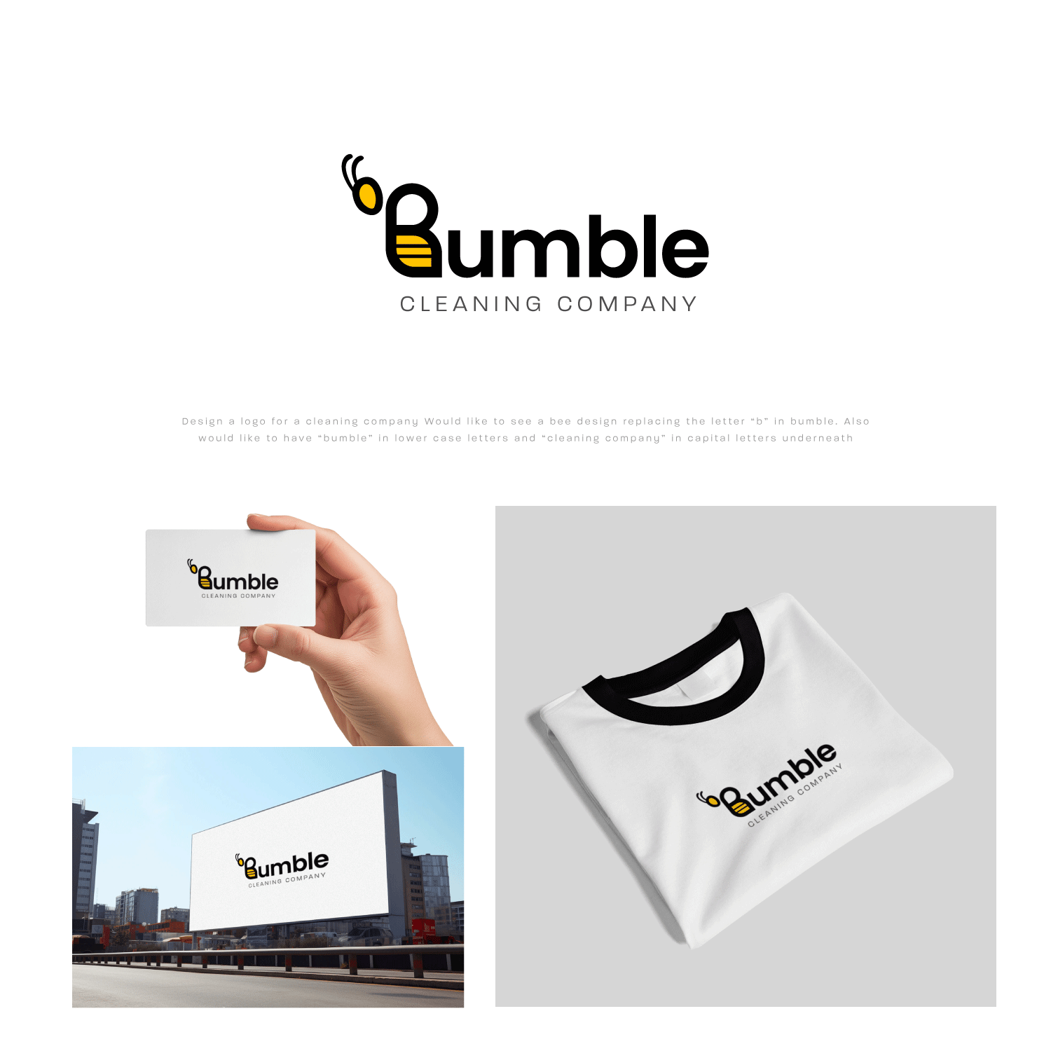 Diseño de Logo por bright design para Bumble Cleaning Company | Diseño #33971695