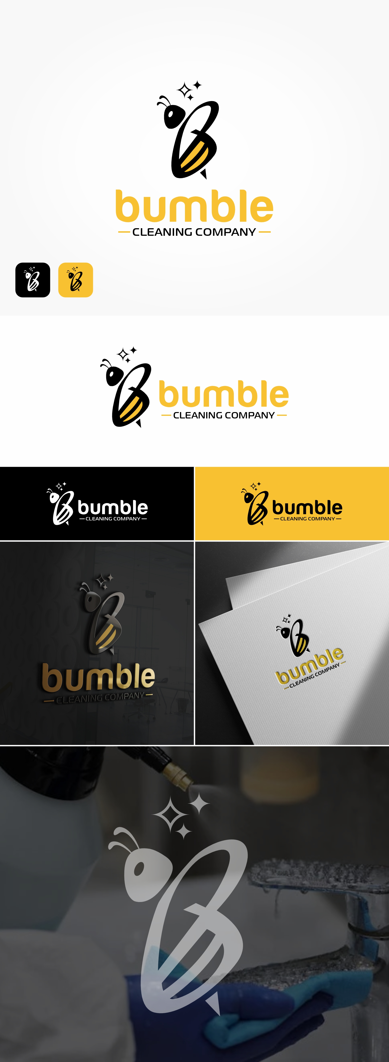 Logo Design by Pranav Creative Graphic for Bumble Cleaning Company | Design #33977394