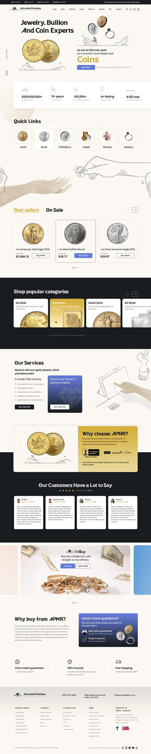 Web Design by nzdesigners for Accurate Precous Metals Refineries | Design: #33997415