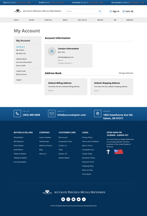 Web Design by Senthil Kumaar V for Accurate Precous Metals Refineries | Design: #34038282
