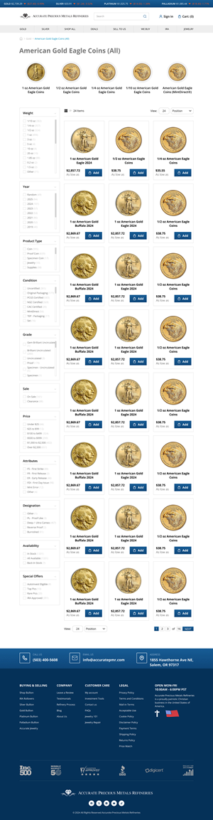 Web Design by Senthil Kumaar V for Accurate Precous Metals Refineries | Design: #34253409