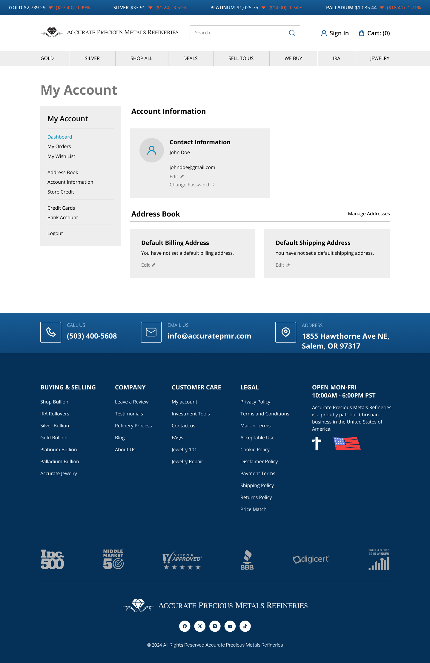 Web Design by Senthil Kumaar V for Accurate Precous Metals Refineries | Design #34253411