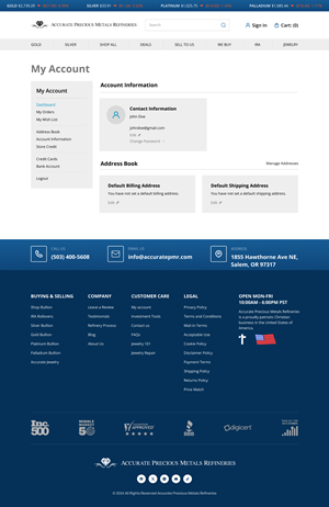 Web Design by Senthil Kumaar V for Accurate Precous Metals Refineries | Design: #34253411