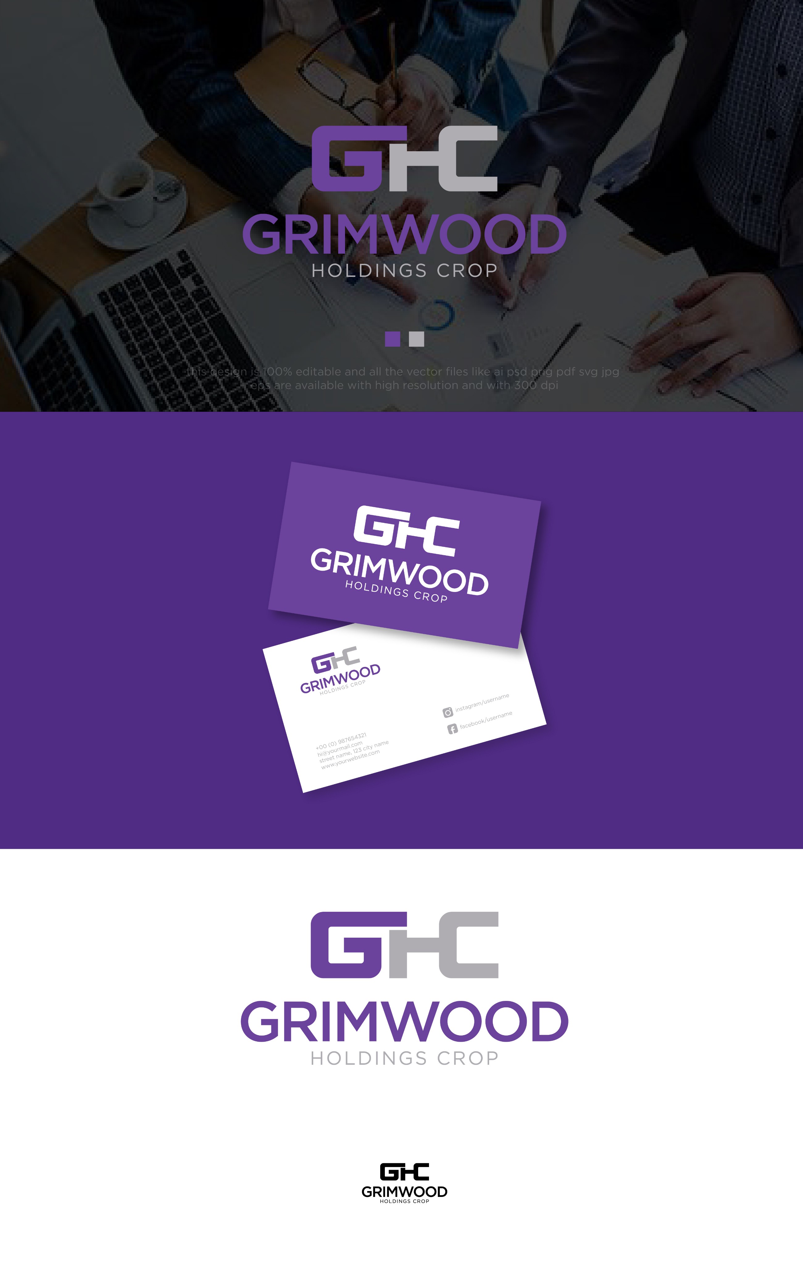 Logo Design by chilliebird studio for Grimwood Holdings Corp | Design #33990195