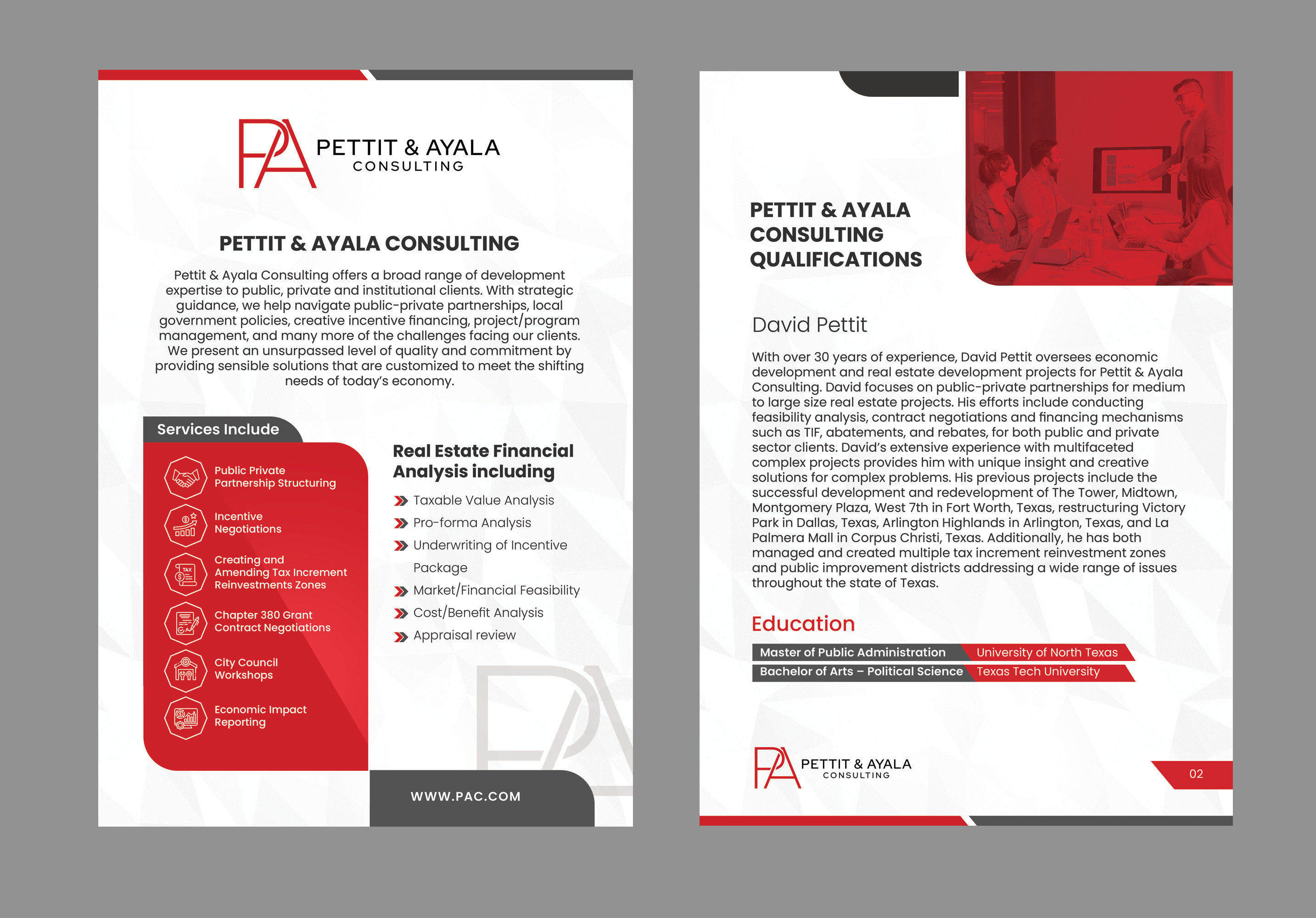 Broschüren-Design von Stan$oul für DAVID PETTIT ECONOMIC DEVELOPMENT, LLC | Design #33987693