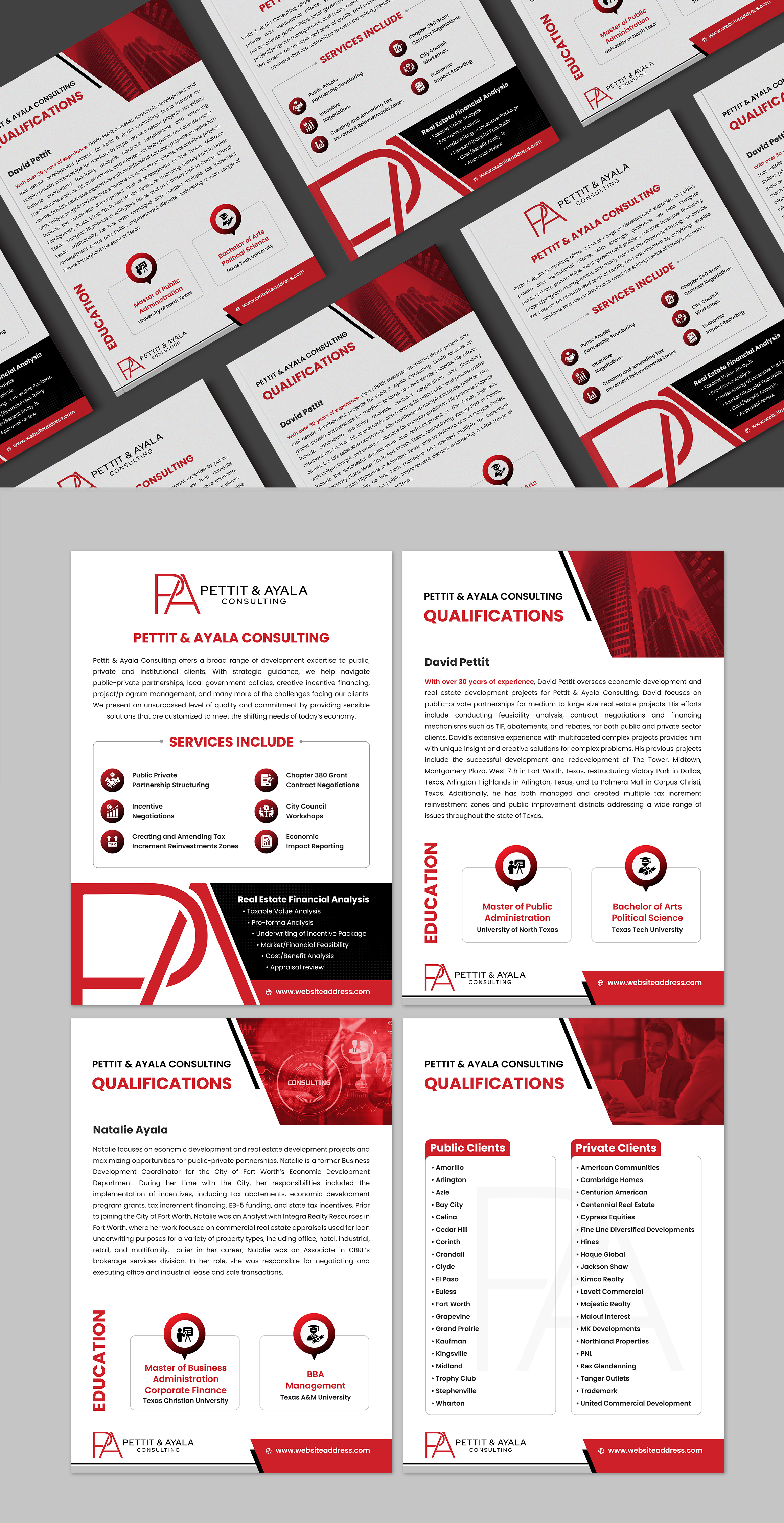 Brochure Design by SAI DESIGNS for DAVID PETTIT ECONOMIC DEVELOPMENT, LLC | Design #33996249