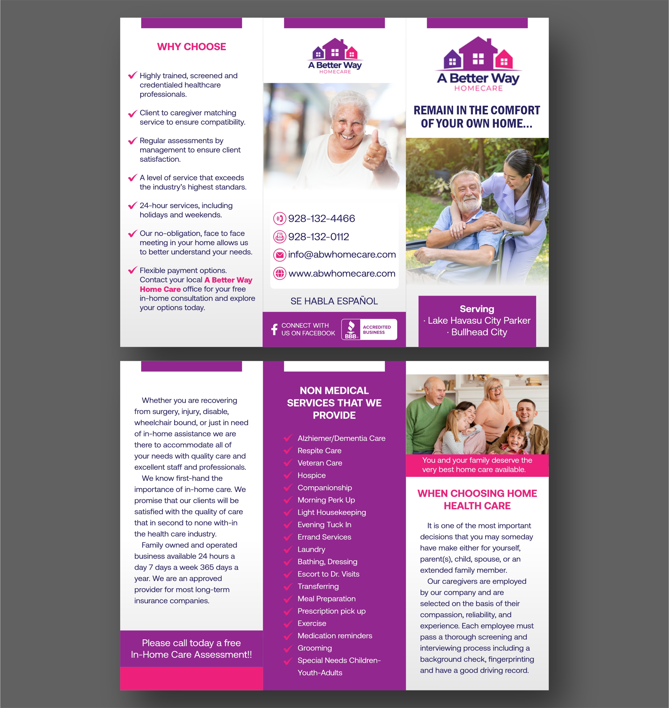 Diseño de Flyer por erikdesign para A Better Way Homecare | Diseño #33982273