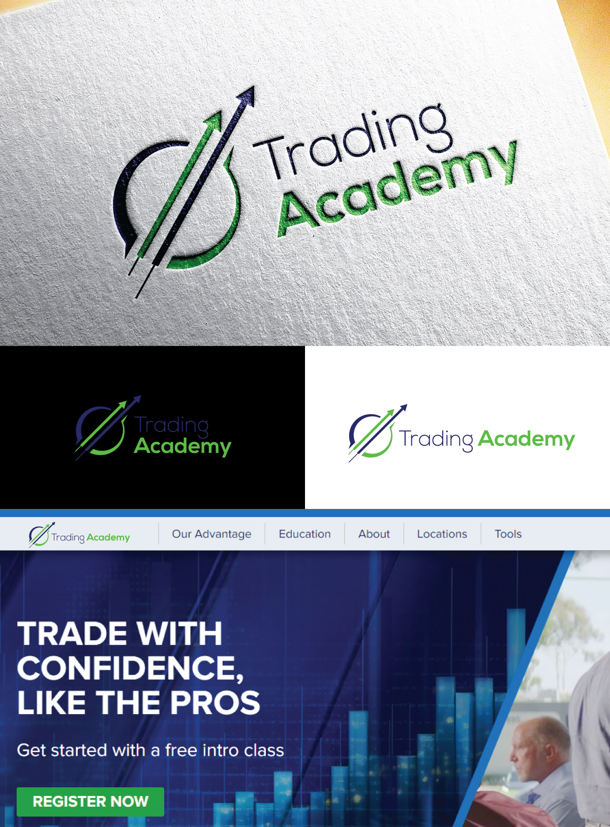Logo Design by step forward 2 for Online Trading Academy | Design #33991780