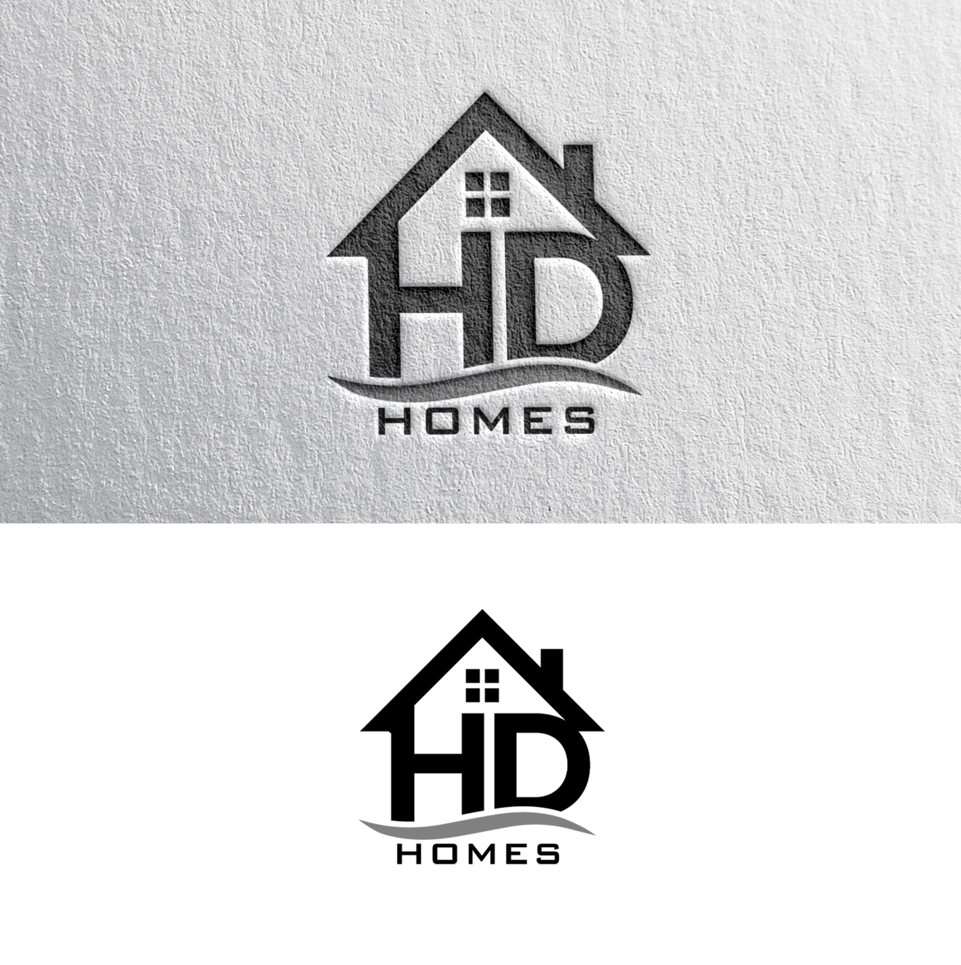 Logo Design by Rickyy for HD construction & excavation  | Design #34027896