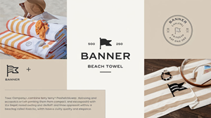 Start-up Beach Towel Company Logo and Lettering