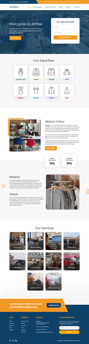 Web Design by MAHABA for ARTIFEX | Design: #33999954