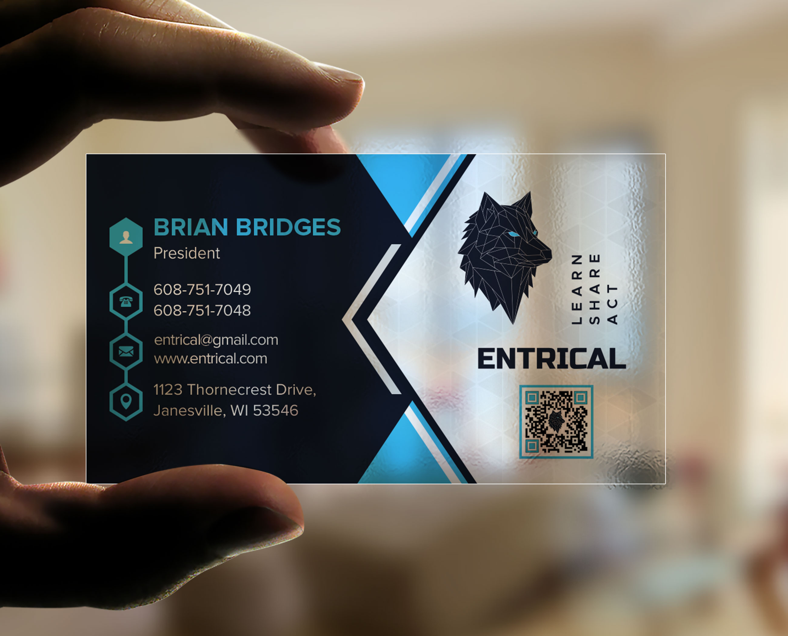 Business Card Design by sadikul islam for Entrical, LLC | Design #34014449