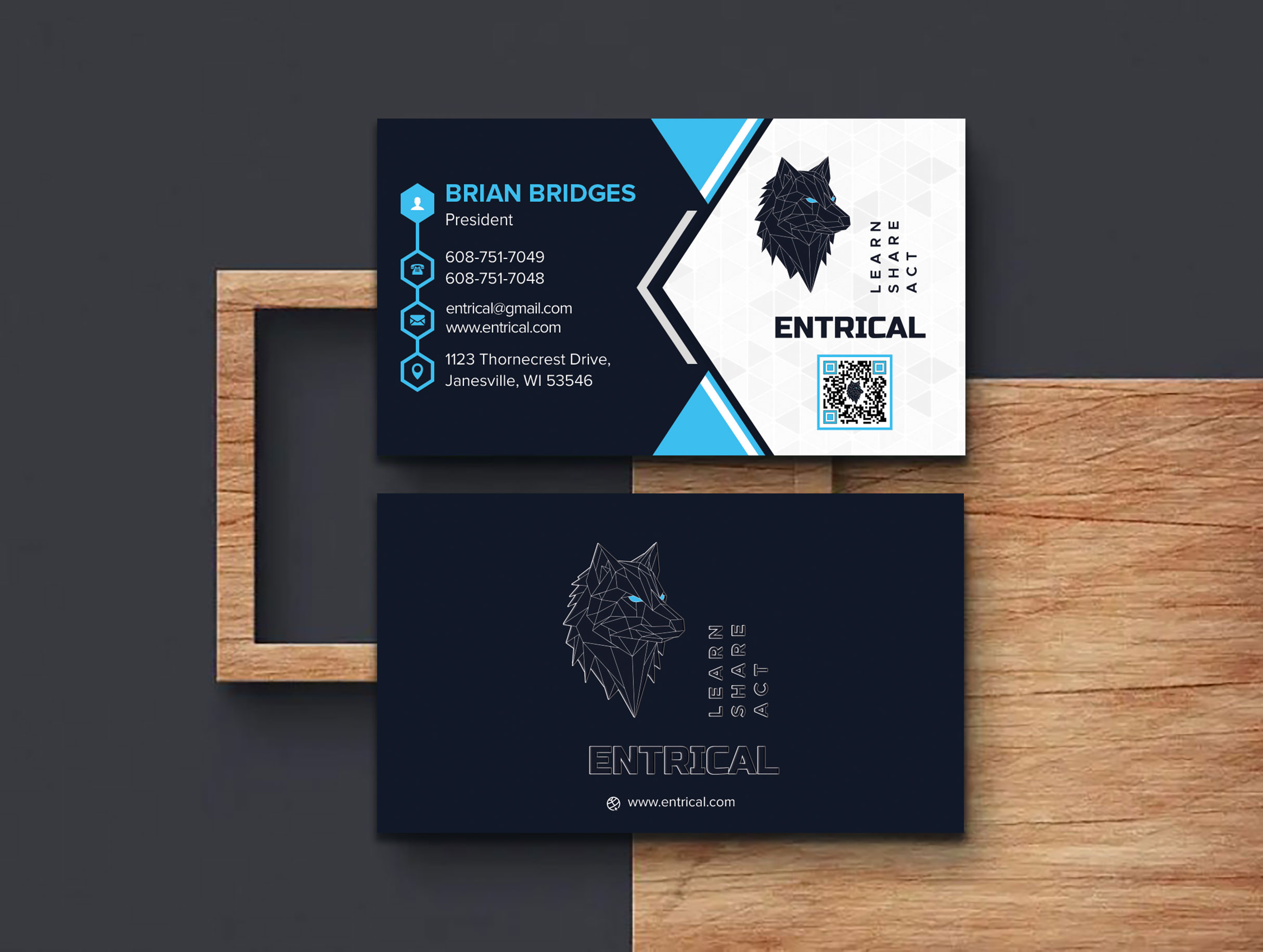 Business Card Design by sadikul islam for Entrical, LLC | Design #34014451