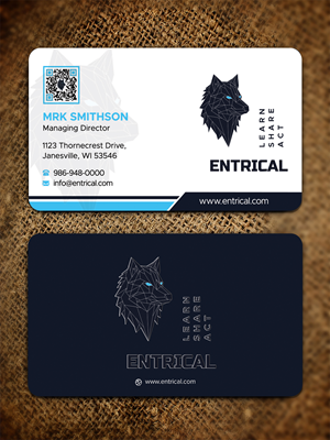 Design de Carte de Visite par sadikul islam pour Entrical, LLC | Design : #34014529