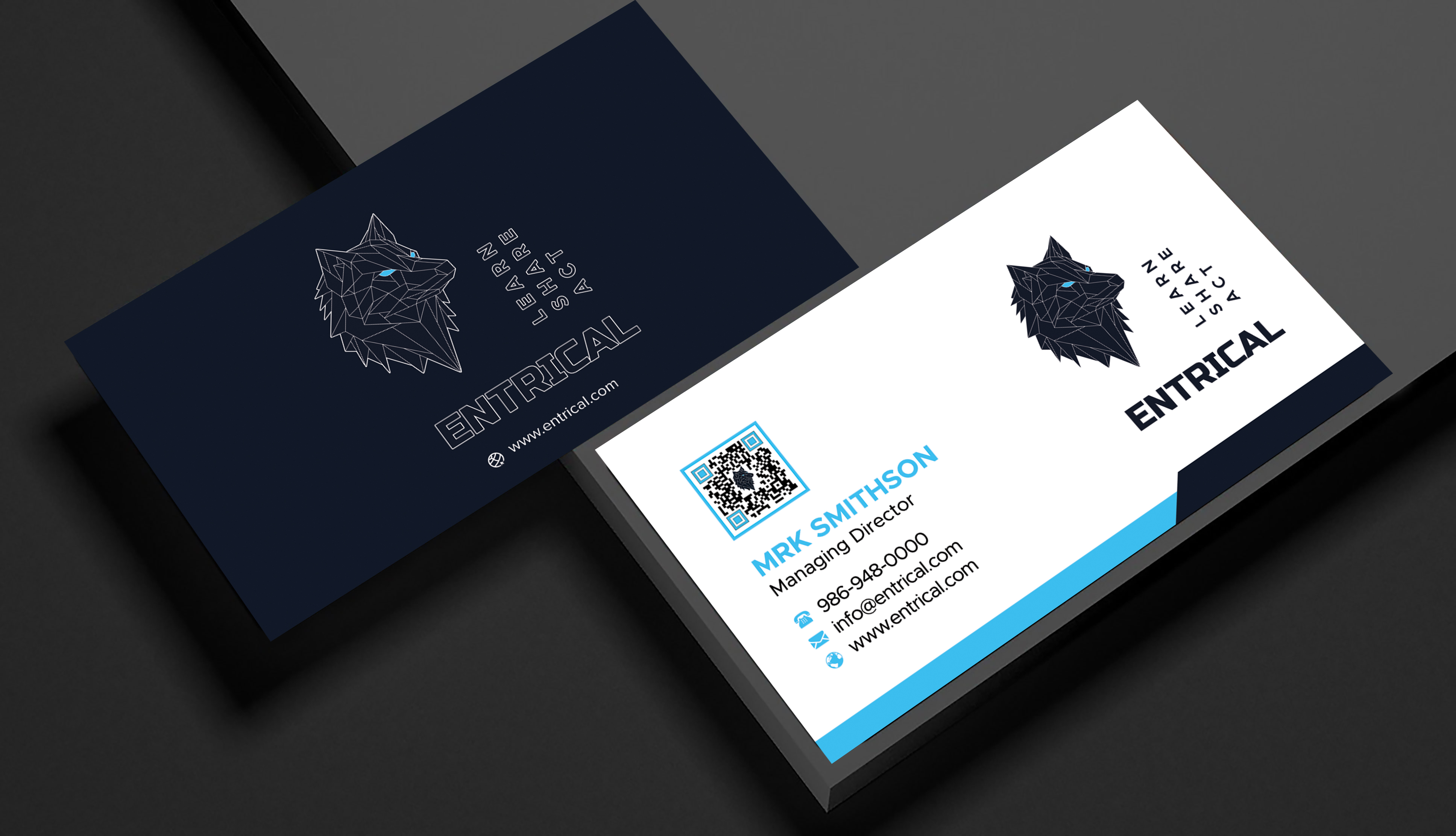 Business Card Design by sadikul islam for Entrical, LLC | Design #34014828