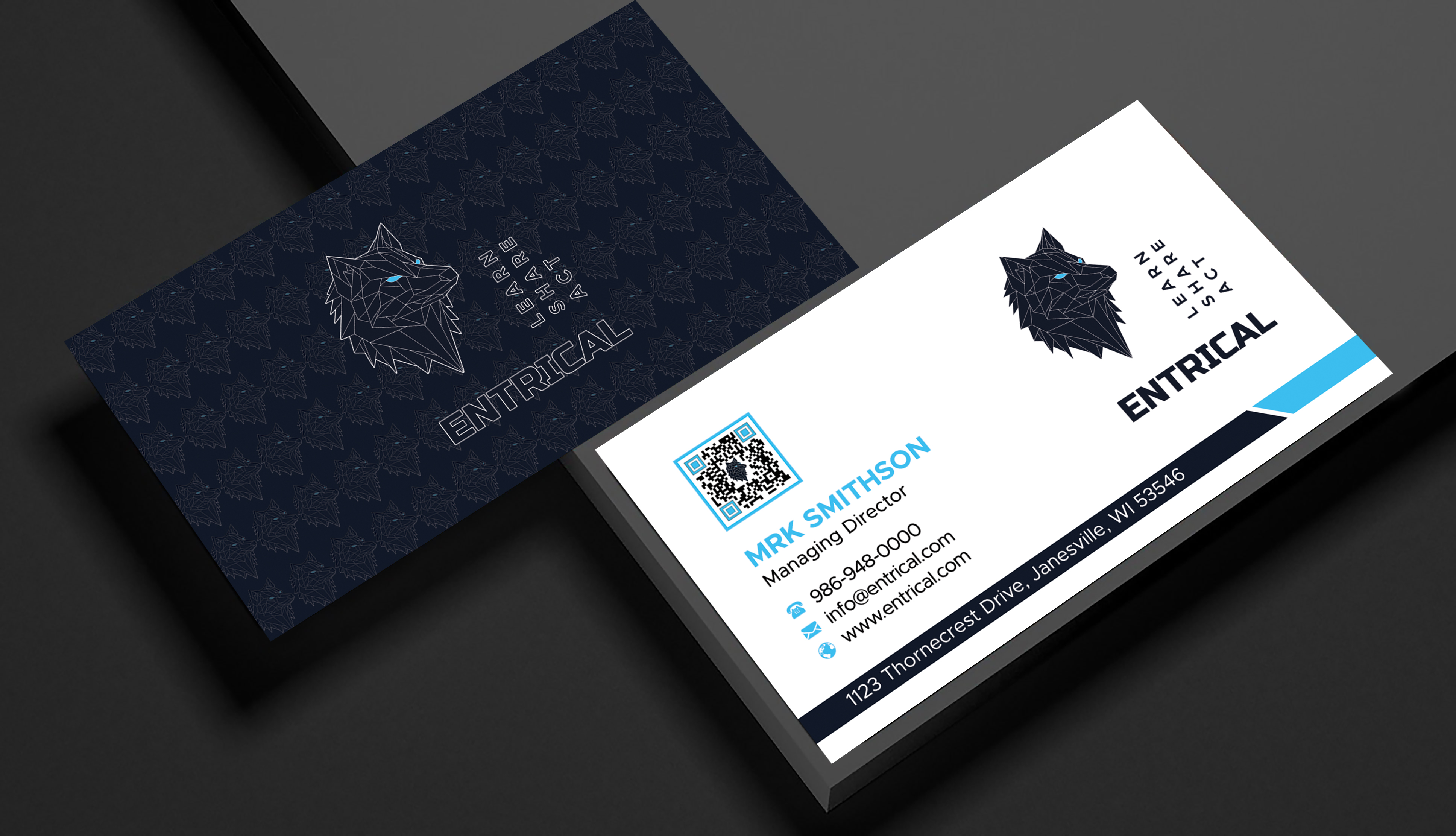 Business Card Design by sadikul islam for Entrical, LLC | Design #34014829