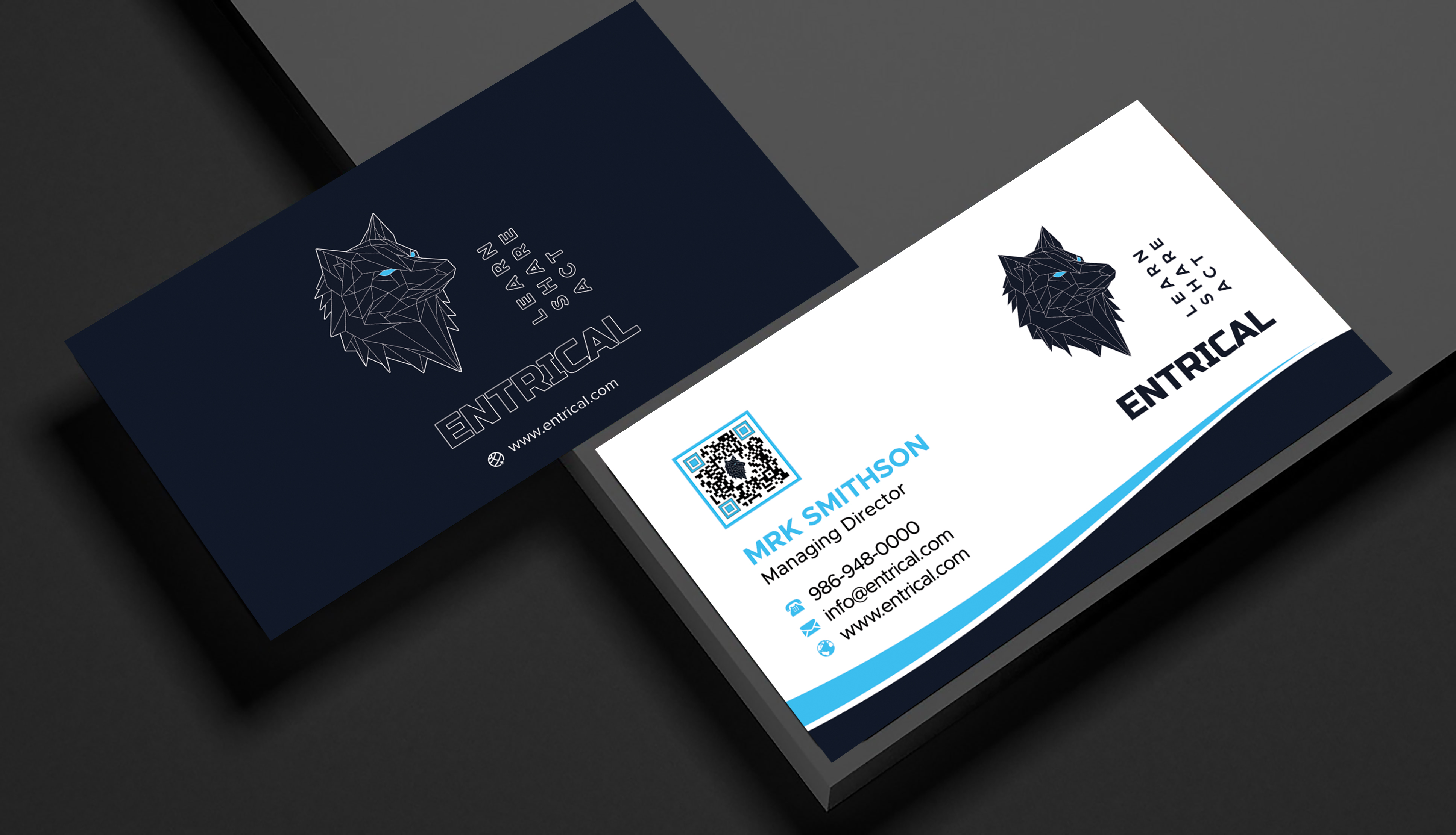 Business Card Design by sadikul islam for Entrical, LLC | Design #34014834