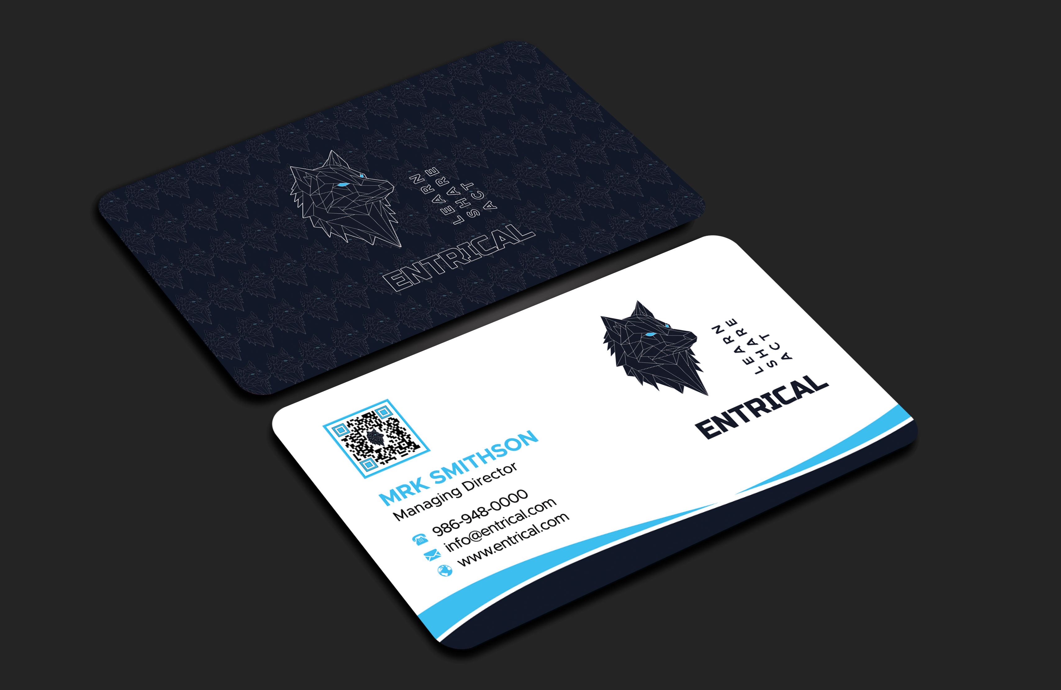 Business Card Design by sadikul islam for Entrical, LLC | Design #34014839