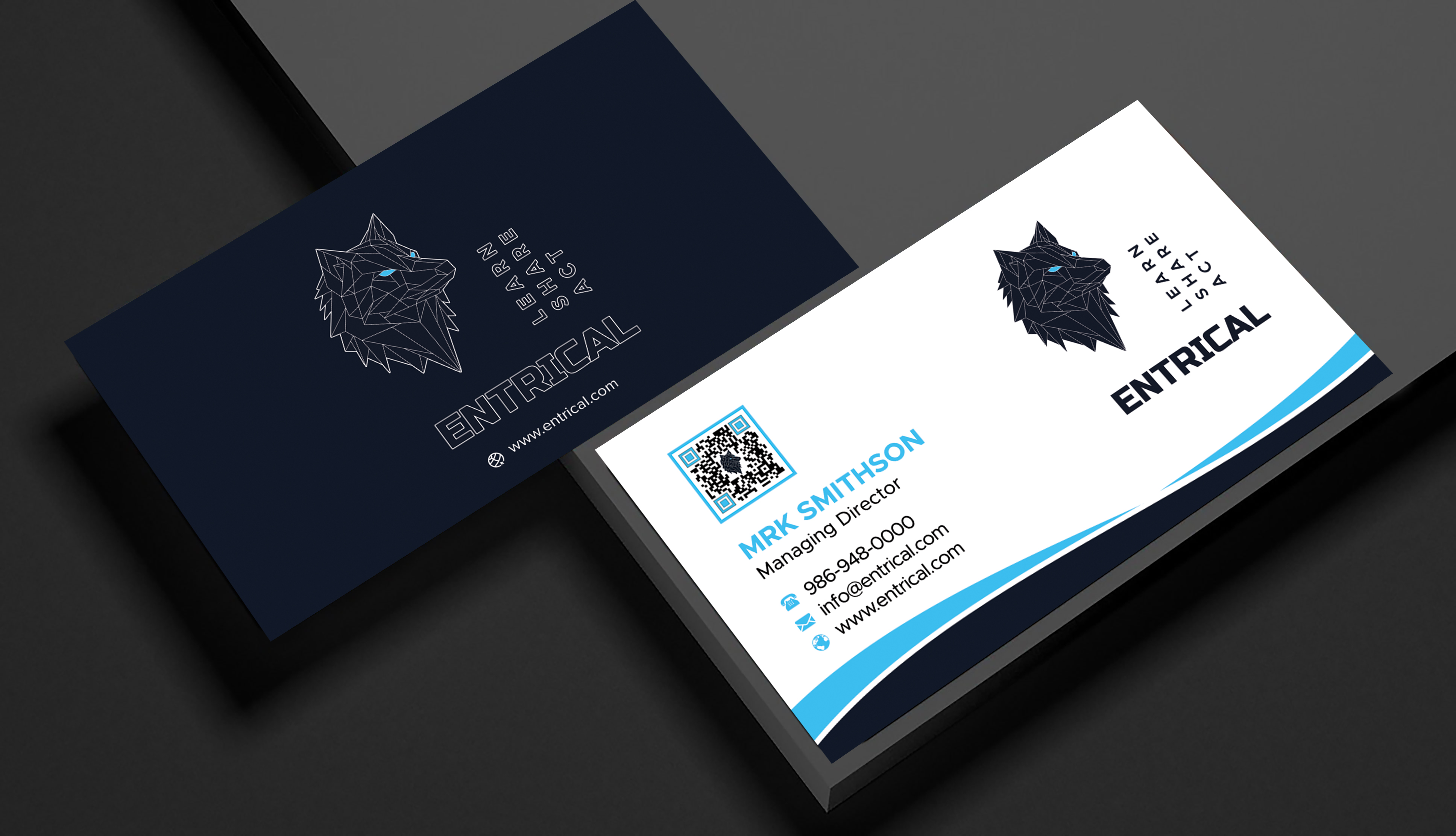 Business Card Design by sadikul islam for Entrical, LLC | Design #34014847