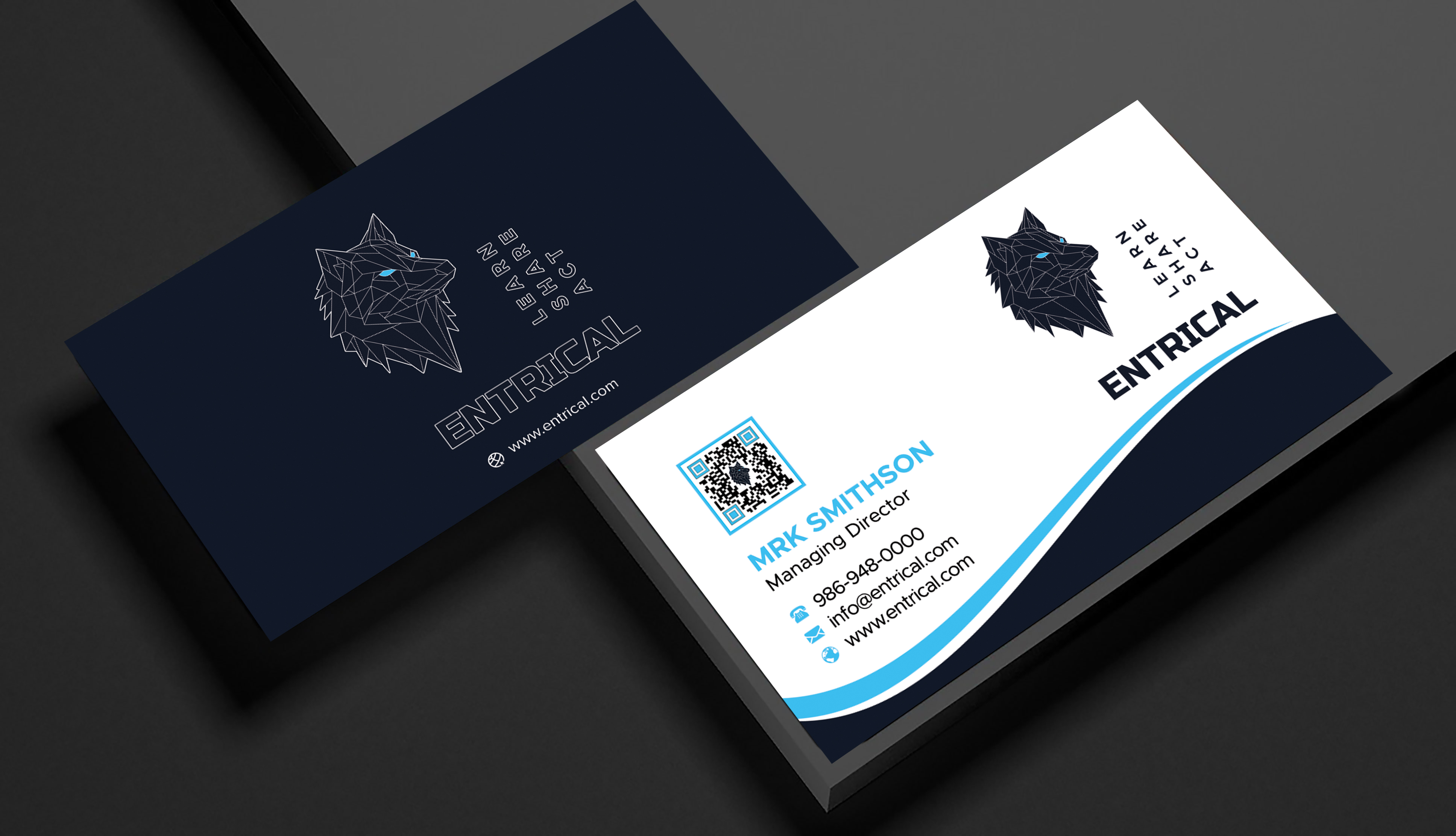 Business Card Design by sadikul islam for Entrical, LLC | Design #34014874