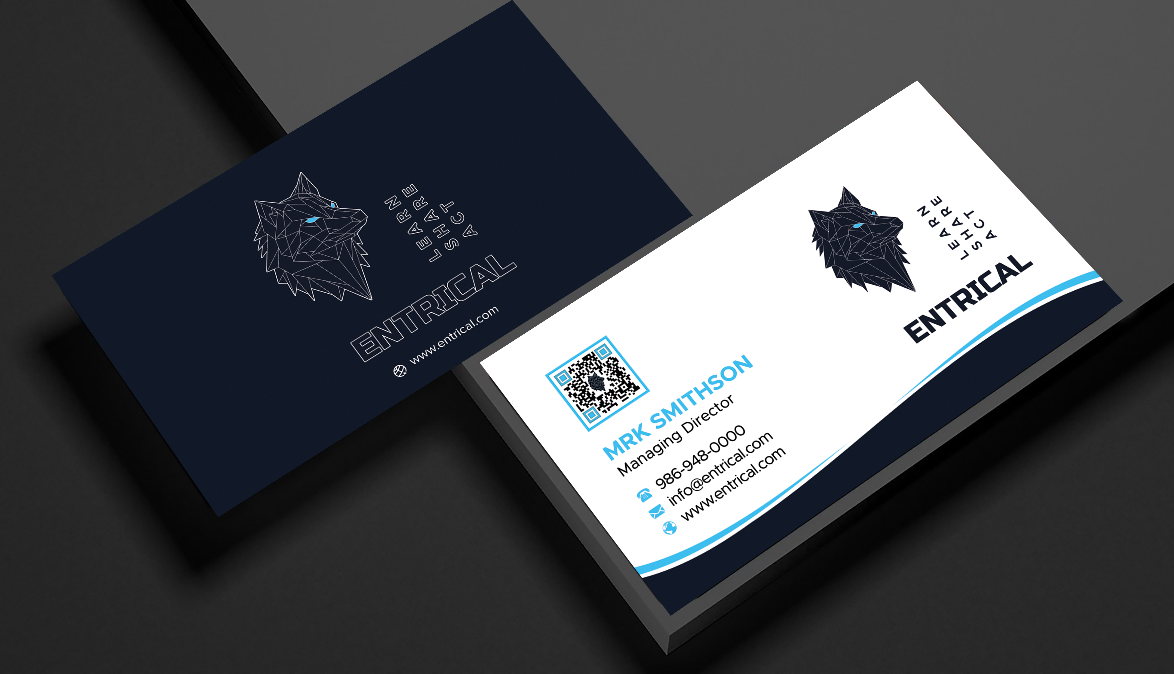 Business Card Design by sadikul islam for Entrical, LLC | Design #34014878