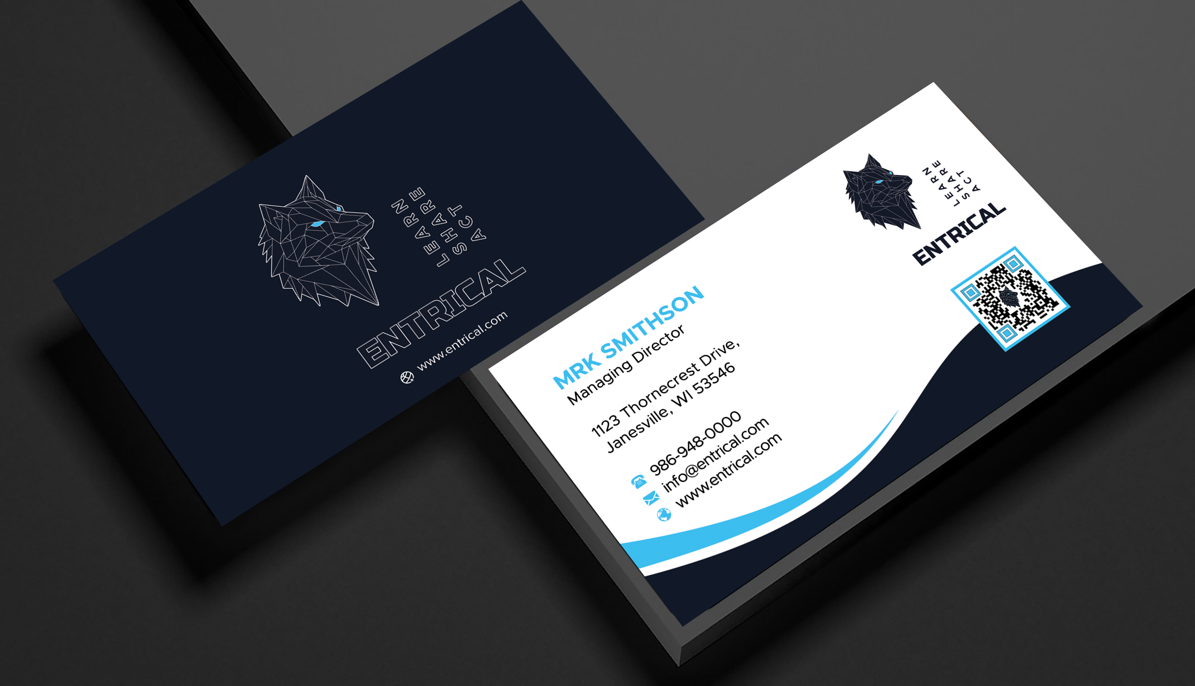 Business Card Design by sadikul islam for Entrical, LLC | Design #34014888