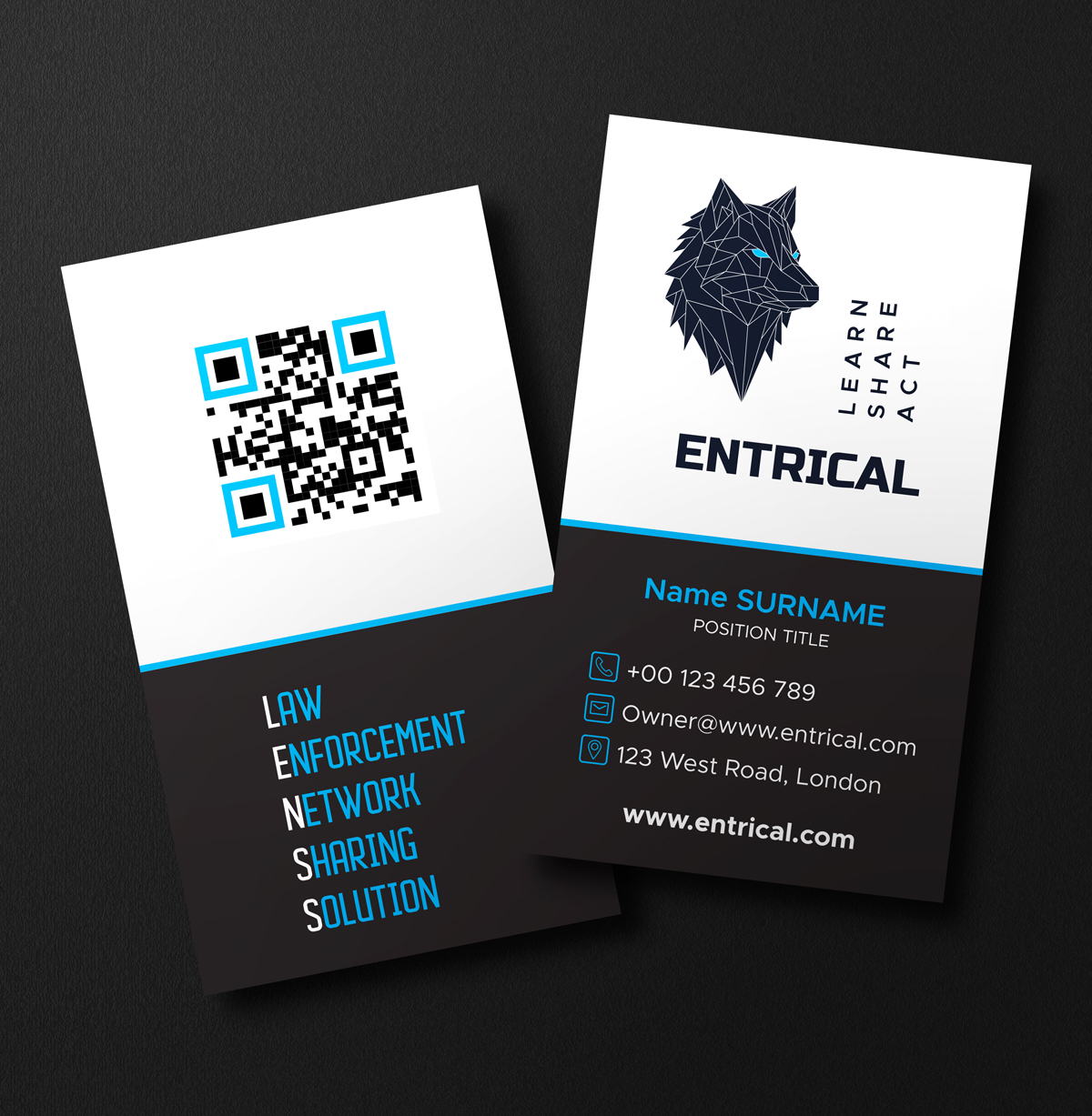 Business Card Design by Globat™ for Entrical, LLC | Design #34012826