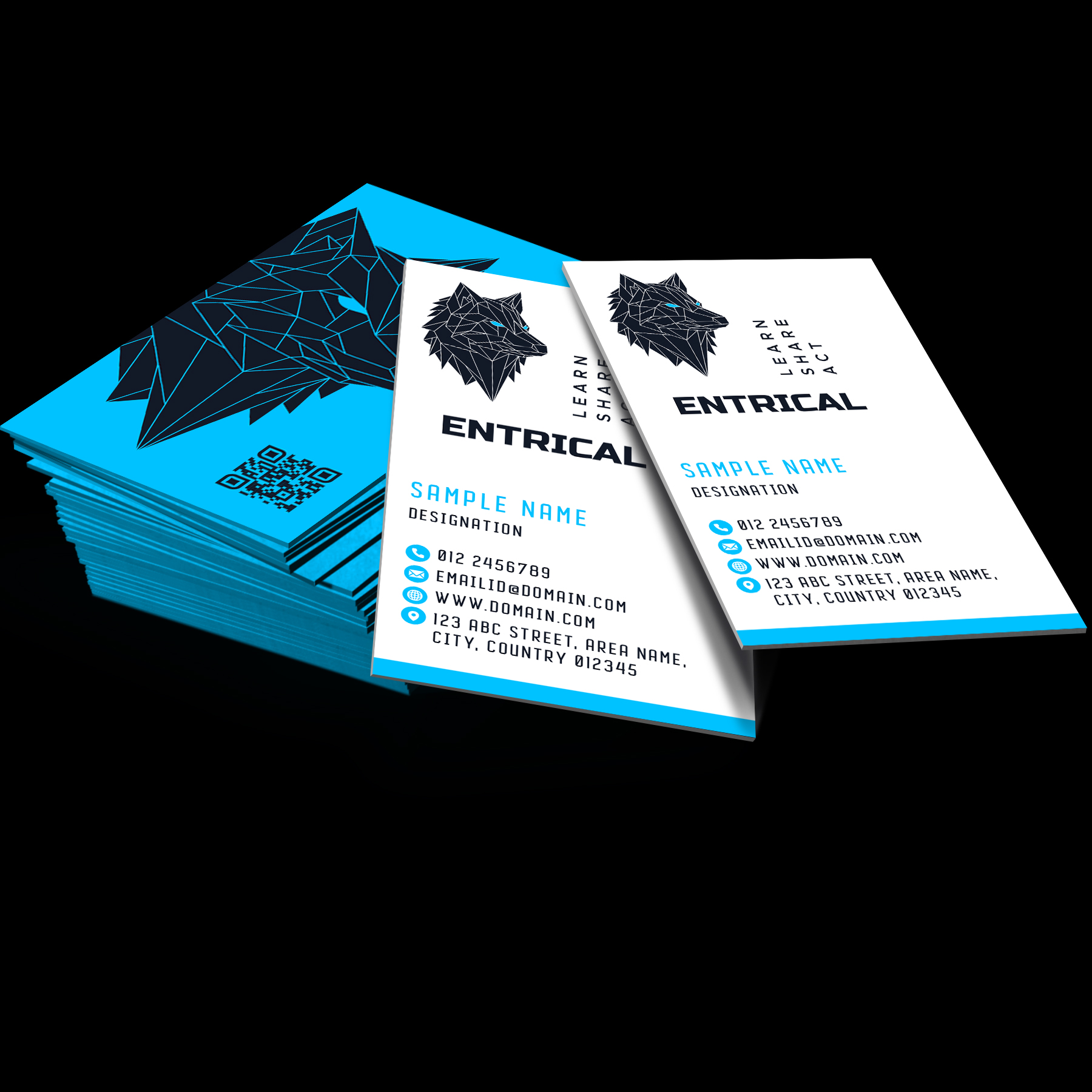 Business Card Design by the3kings for Entrical, LLC | Design #34015591