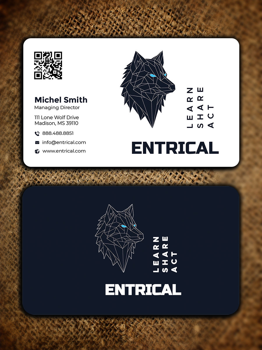 Business Card Design by Graphixpointt for Entrical, LLC | Design #34007233