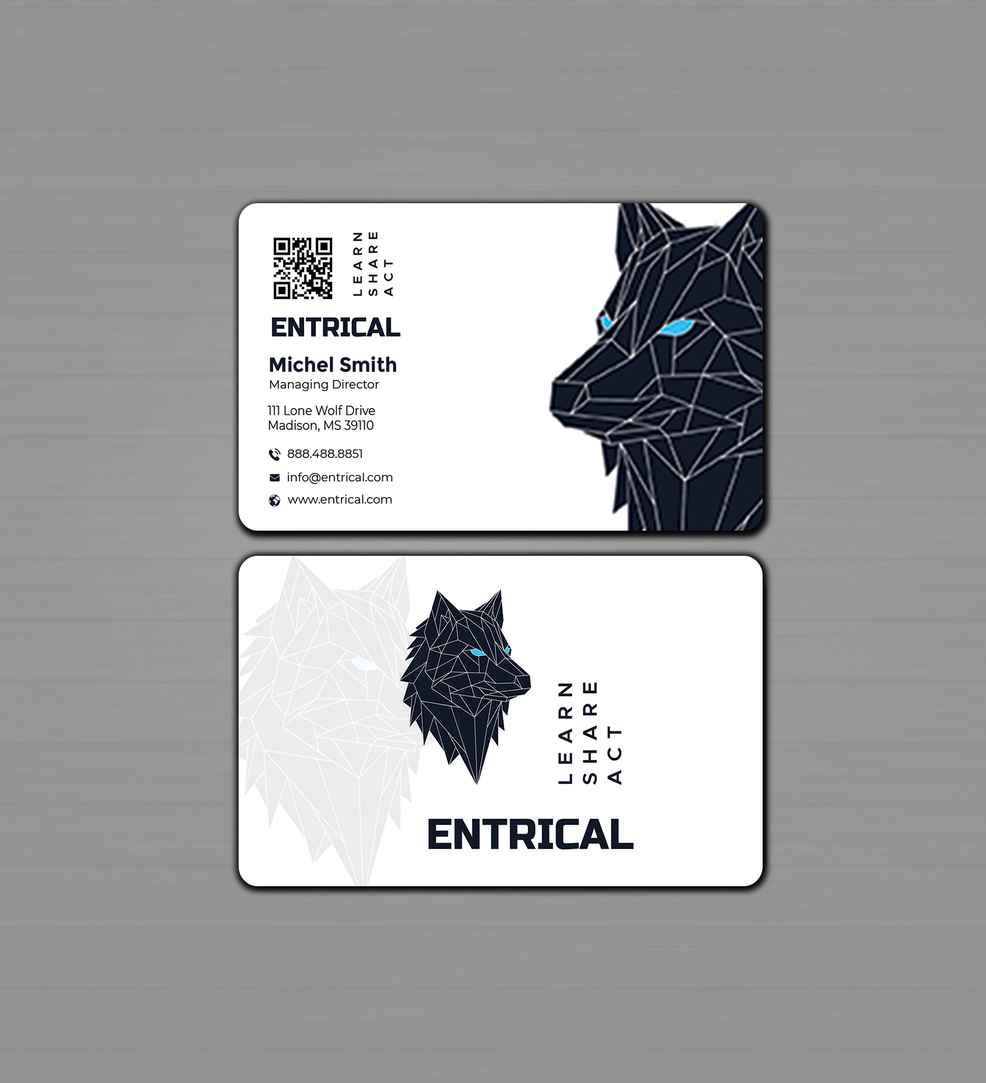 Business Card Design by Graphixpointt for Entrical, LLC | Design #34008412