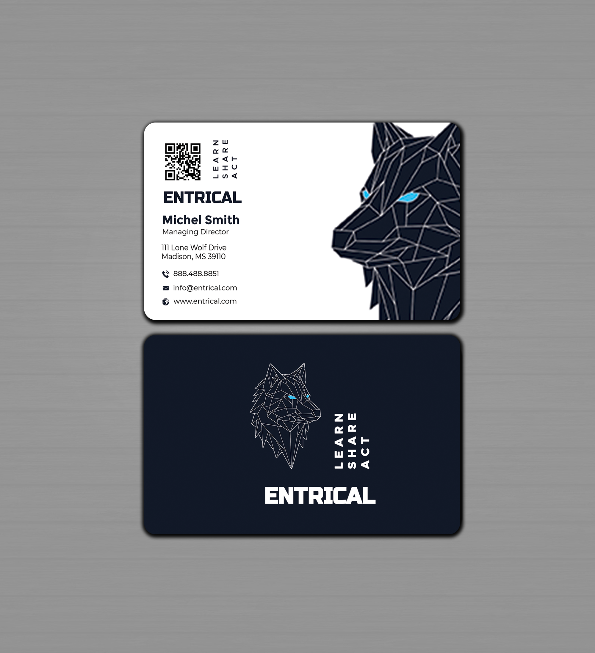 Business Card Design by Graphixpointt for Entrical, LLC | Design #34008413