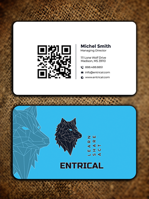 Business Card Design by Graphixpointt for Entrical, LLC | Design: #34008509