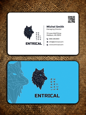 Business Card Design by Graphixpointt for Entrical, LLC | Design: #34008510