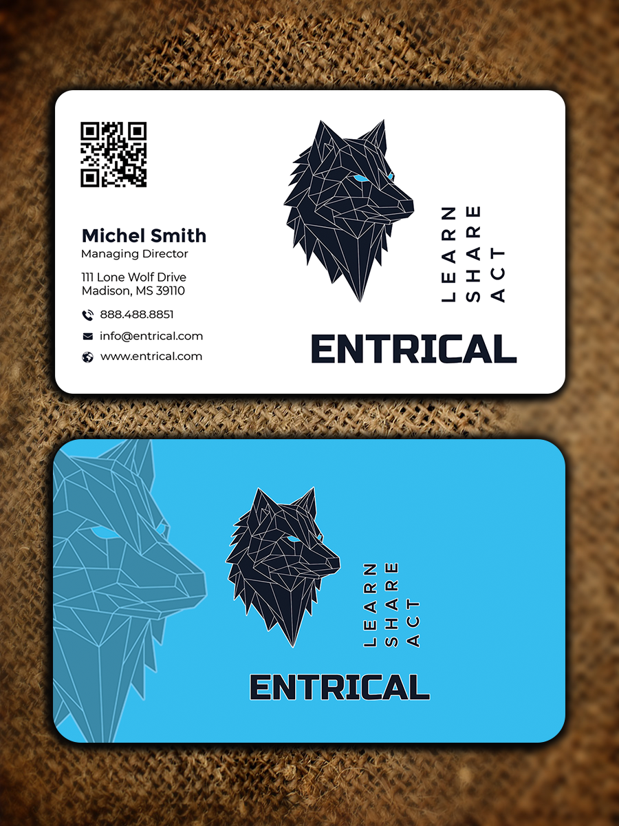 Business Card Design by Graphixpointt for Entrical, LLC | Design #34008513