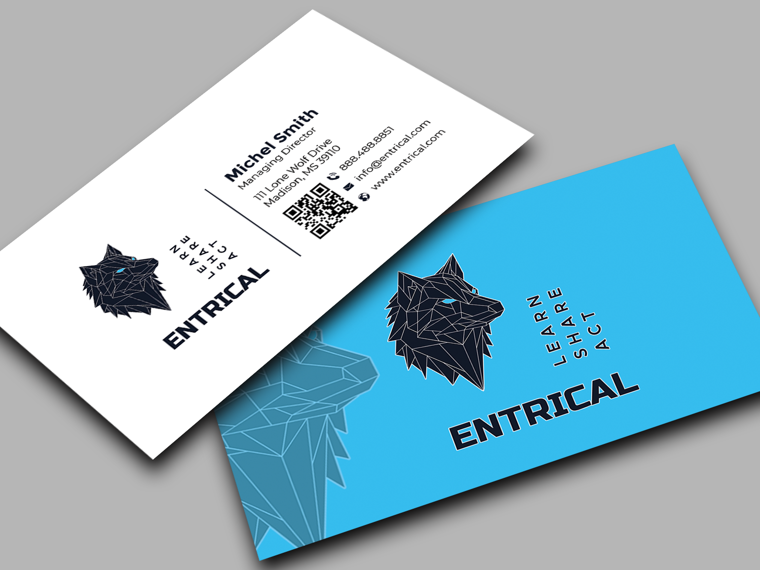 Business Card Design by Graphixpointt for Entrical, LLC | Design #34008516