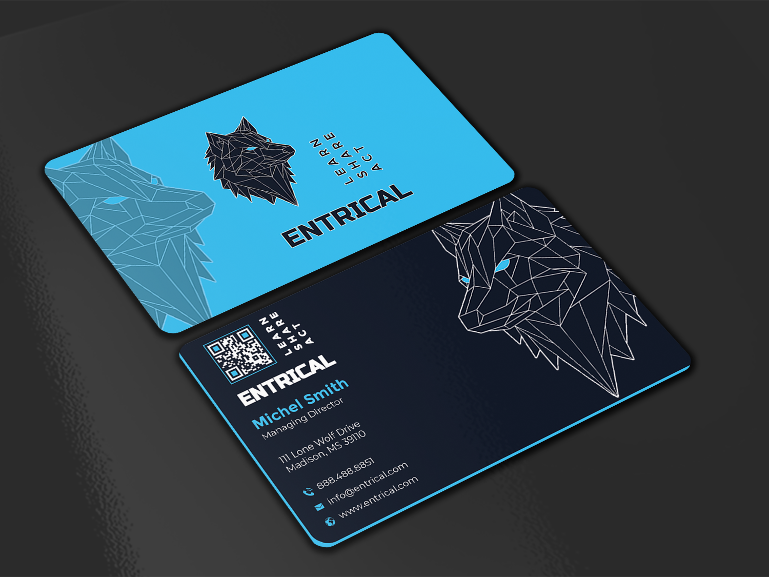 Business Card Design by Graphixpointt for Entrical, LLC | Design #34009830