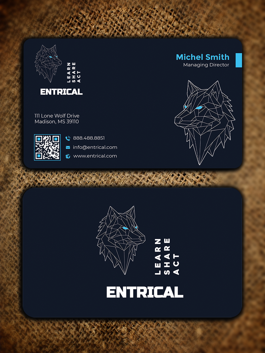 Business Card Design by Graphixpointt for Entrical, LLC | Design #34009901
