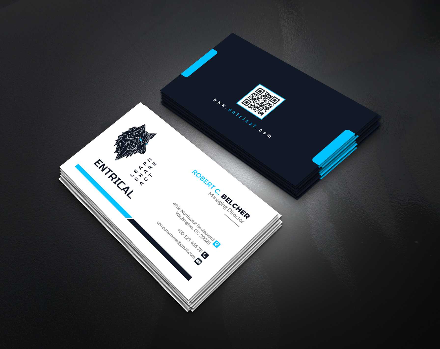 Business Card Design by artbitin for Entrical, LLC | Design #34007989