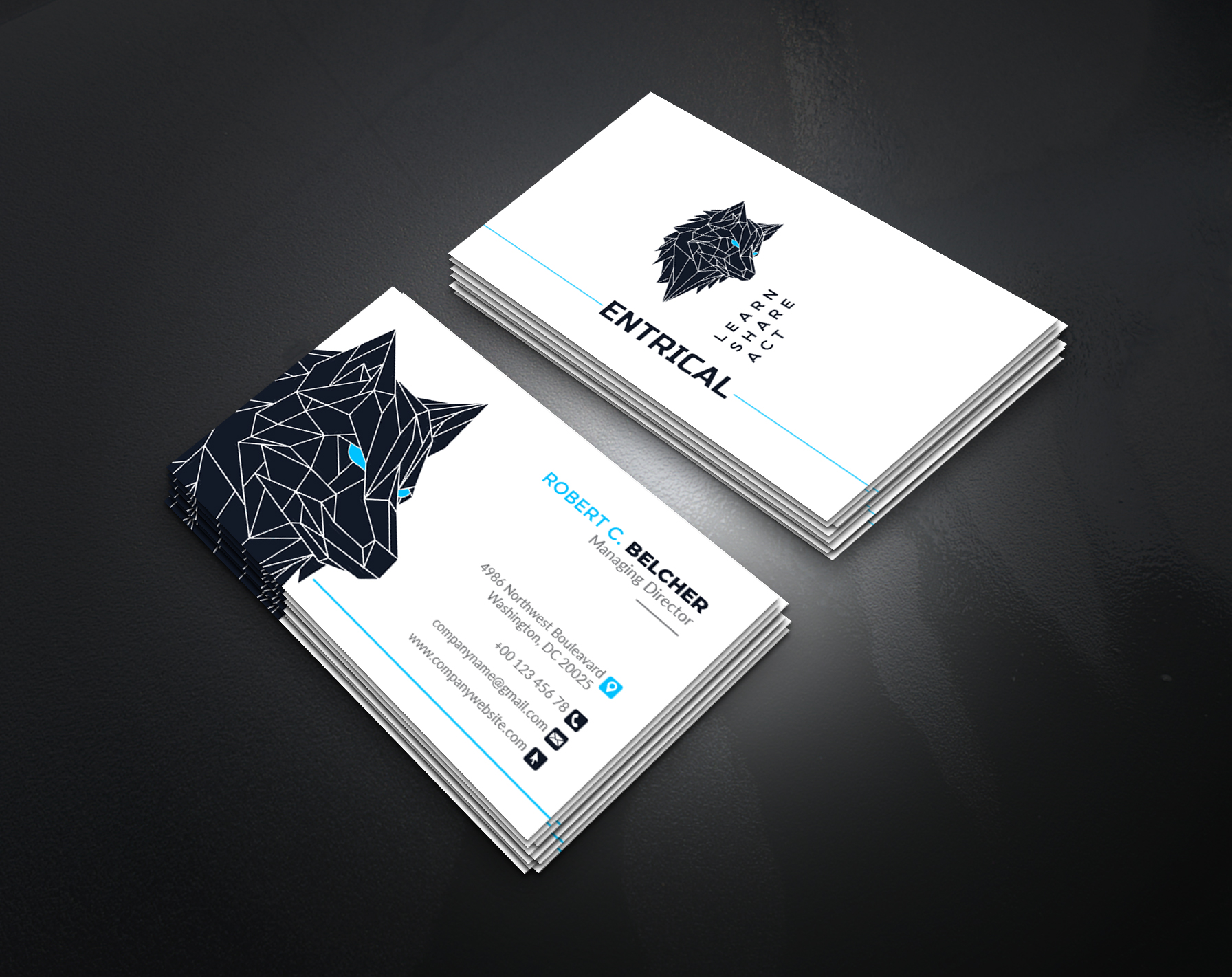 Business Card Design by artbitin for Entrical, LLC | Design #34007990