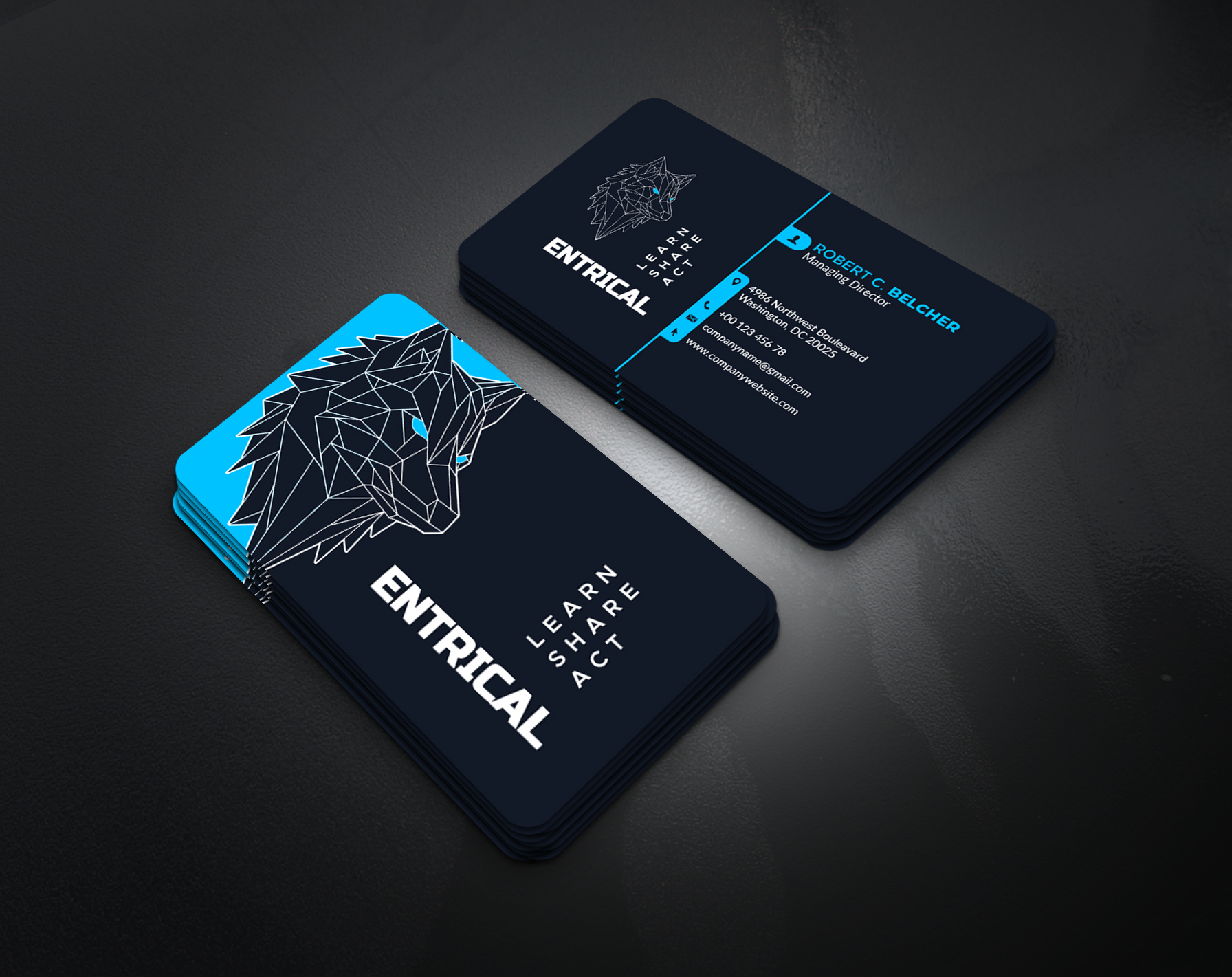Business Card Design by artbitin for Entrical, LLC | Design #34007998