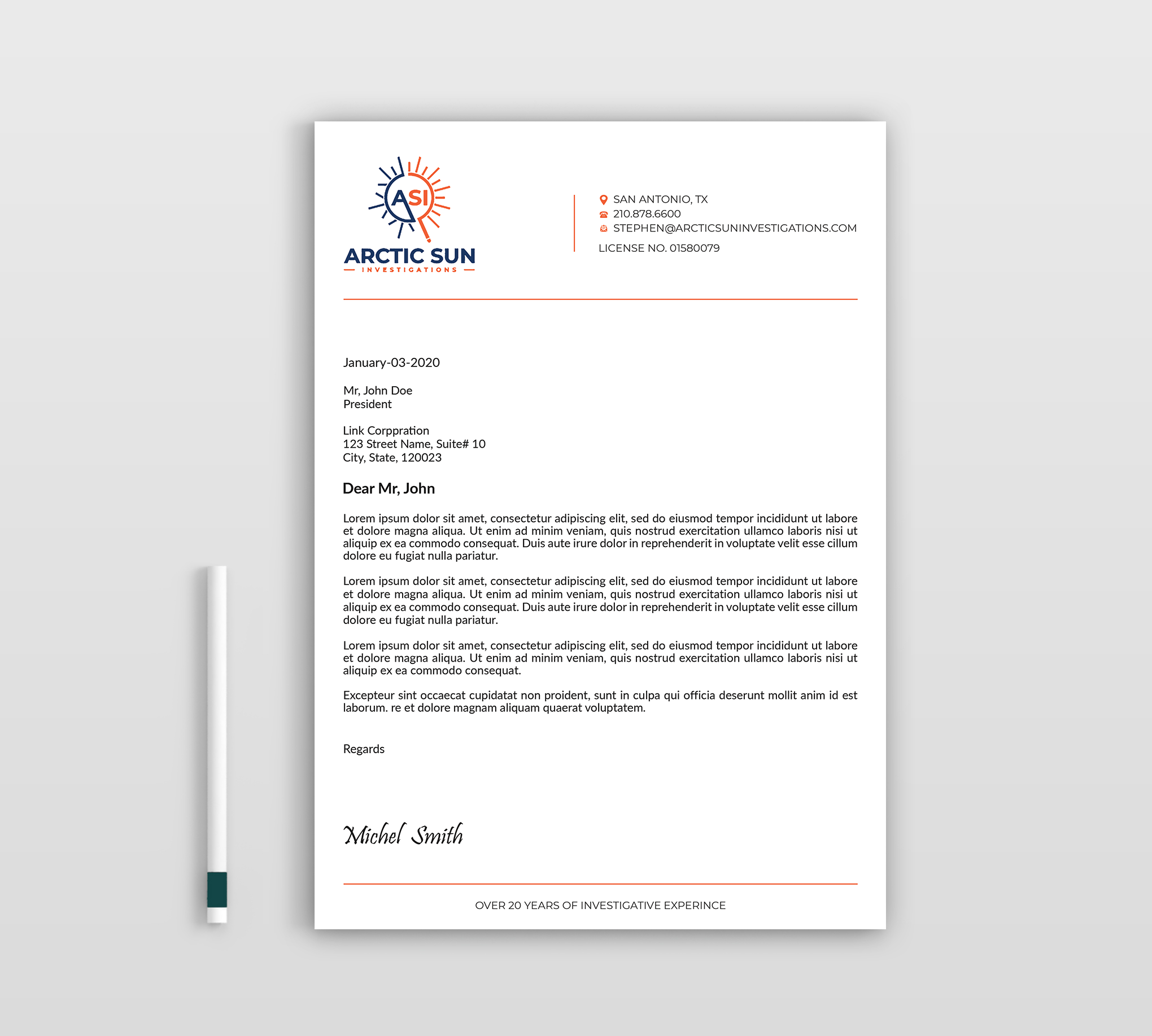 Letterhead Design by Expert Bappy for Della Casa Law Firm | Design #34013442