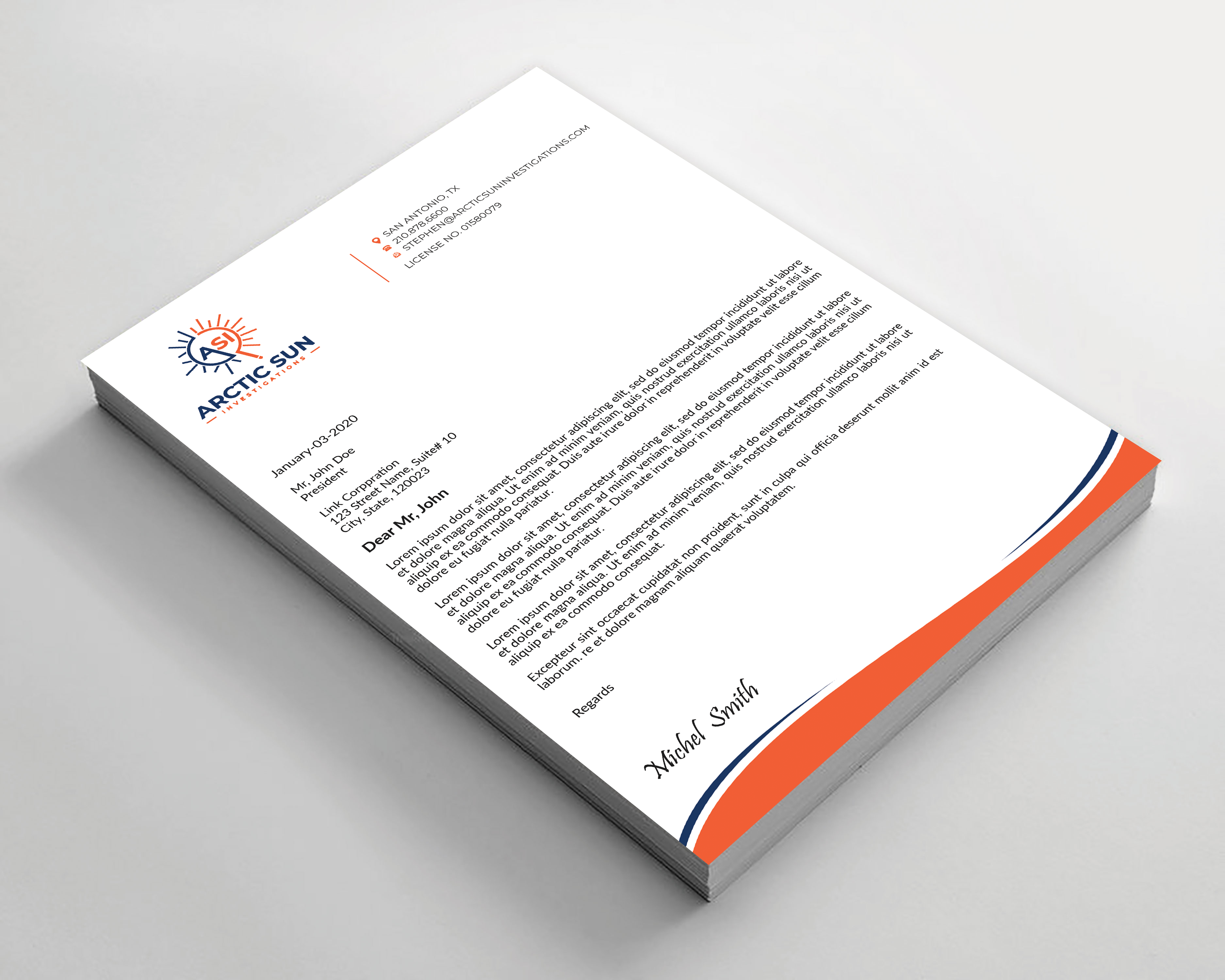 Letterhead Design by Expert Bappy for Della Casa Law Firm | Design #34013447