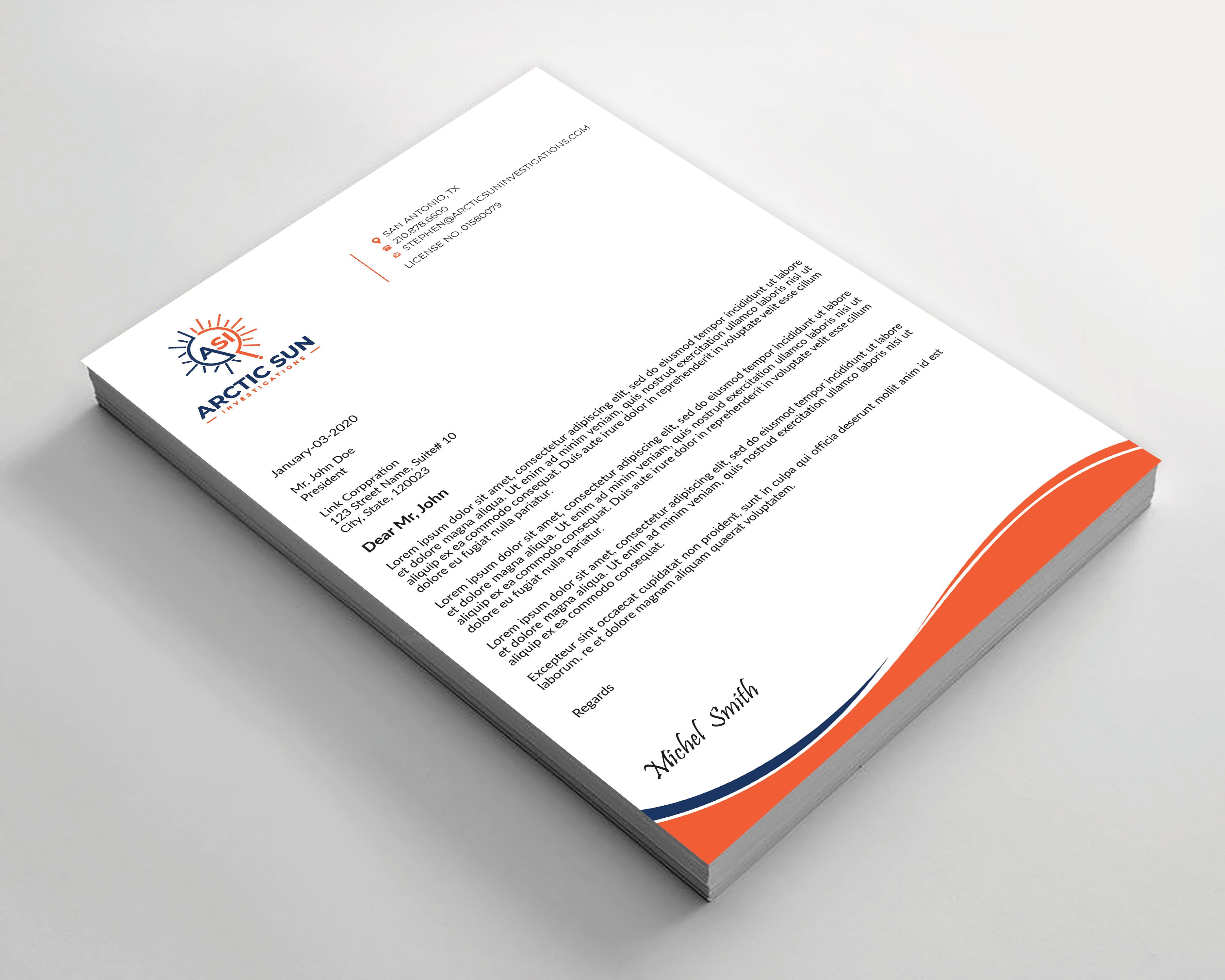 Letterhead Design by Expert Bappy for Della Casa Law Firm | Design #34013449