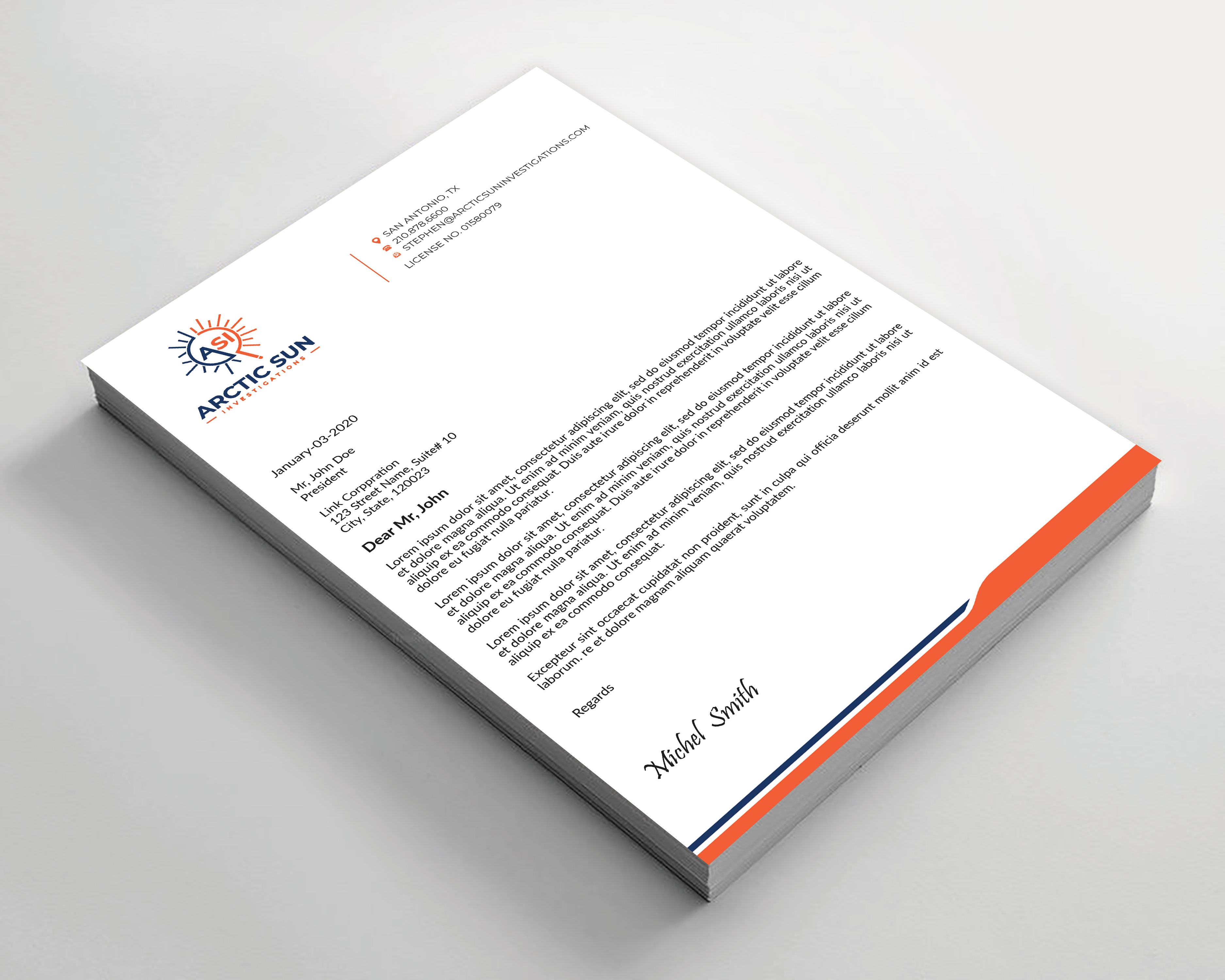 Letterhead Design by Expert Bappy for Della Casa Law Firm | Design #34013461