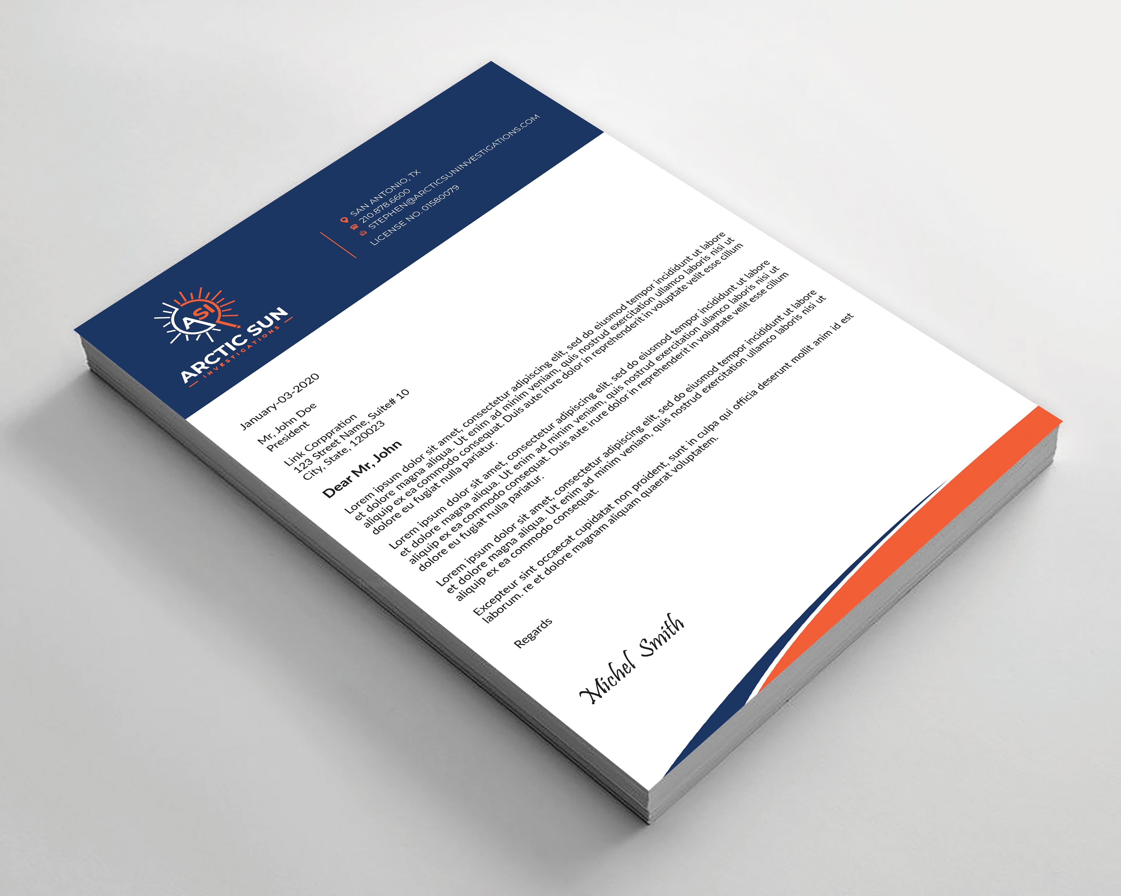 Letterhead Design by Expert Bappy for Della Casa Law Firm | Design #34013472