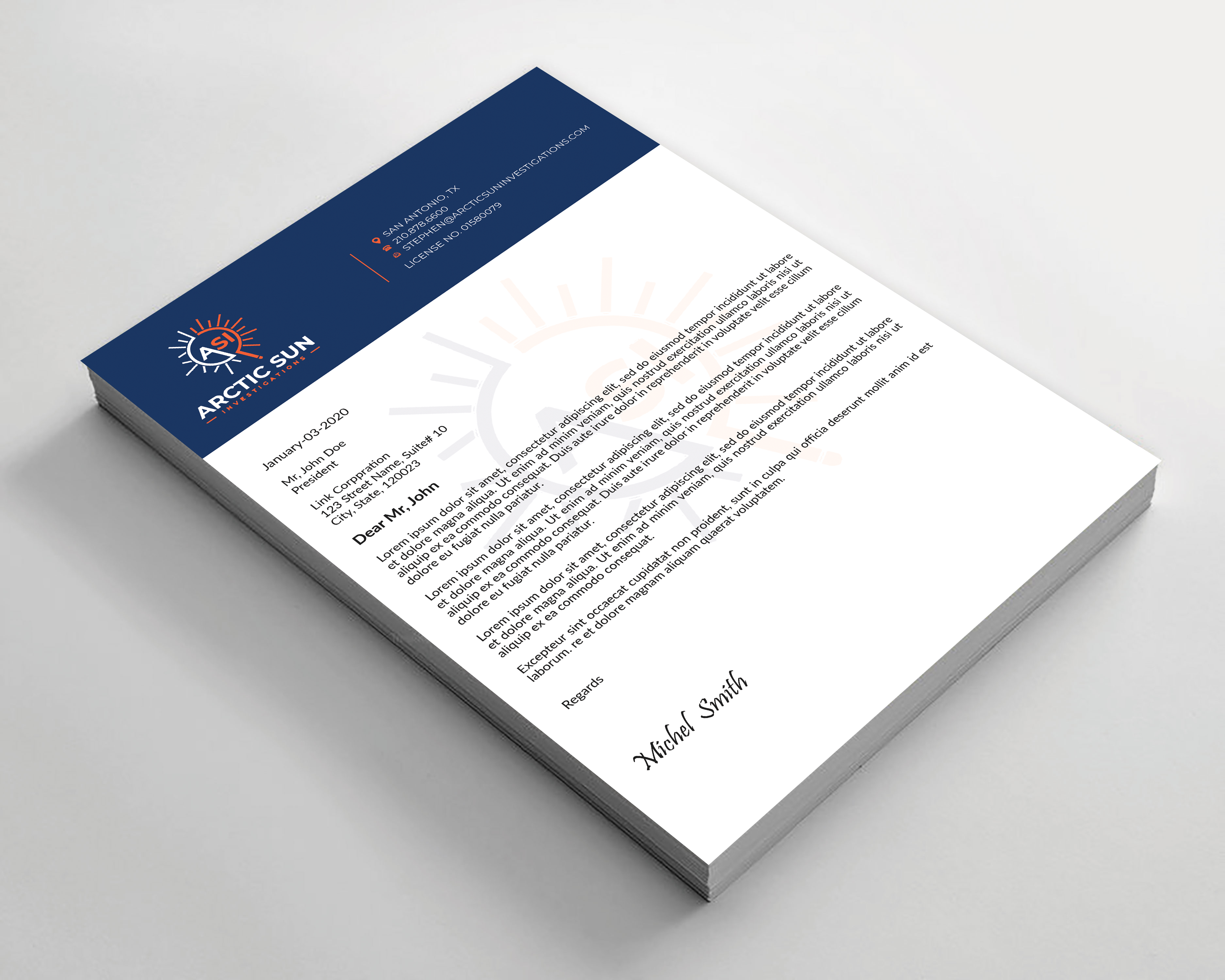 Letterhead Design by Expert Bappy for Della Casa Law Firm | Design #34013473