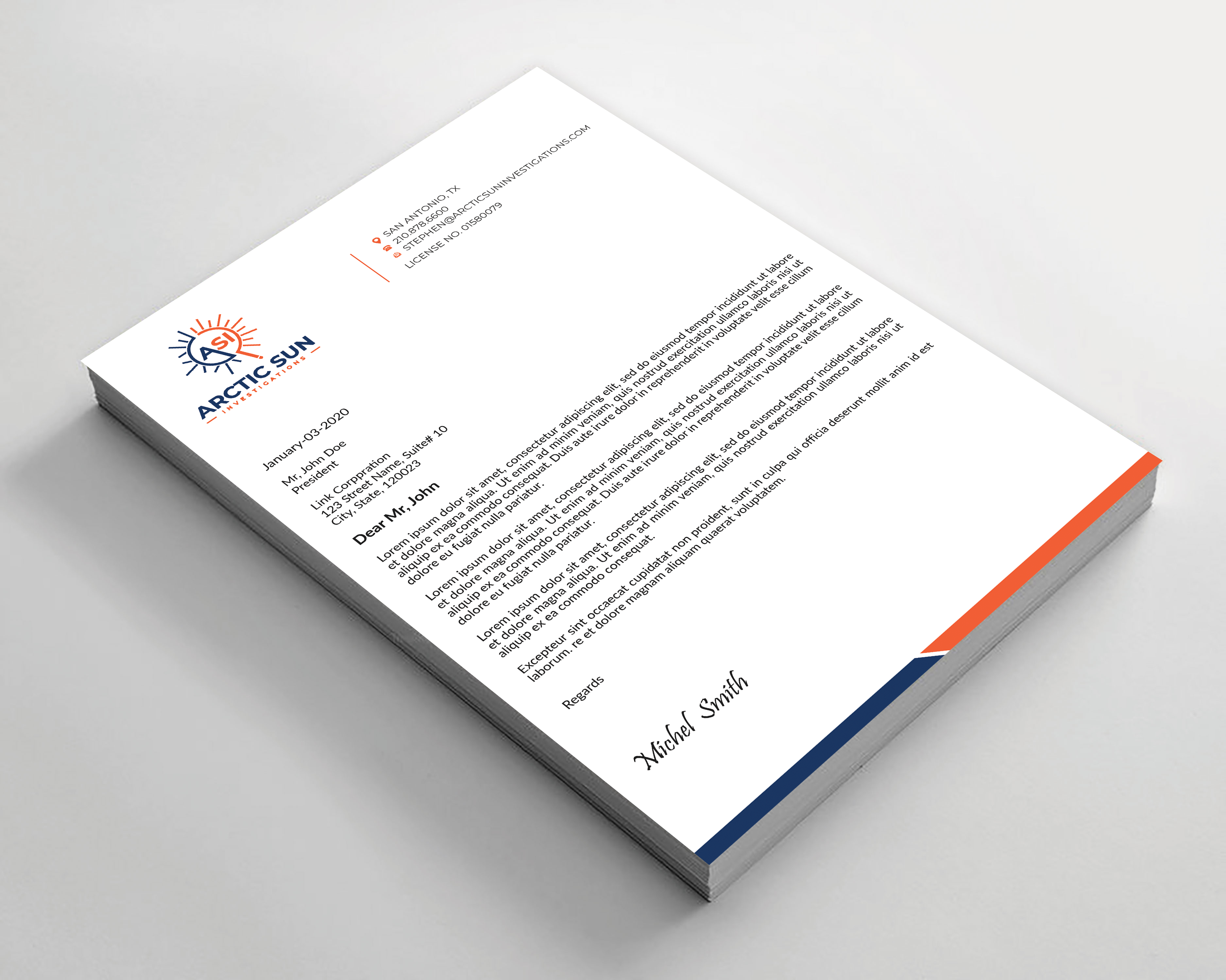 Letterhead Design by Expert Bappy for Della Casa Law Firm | Design #34013474