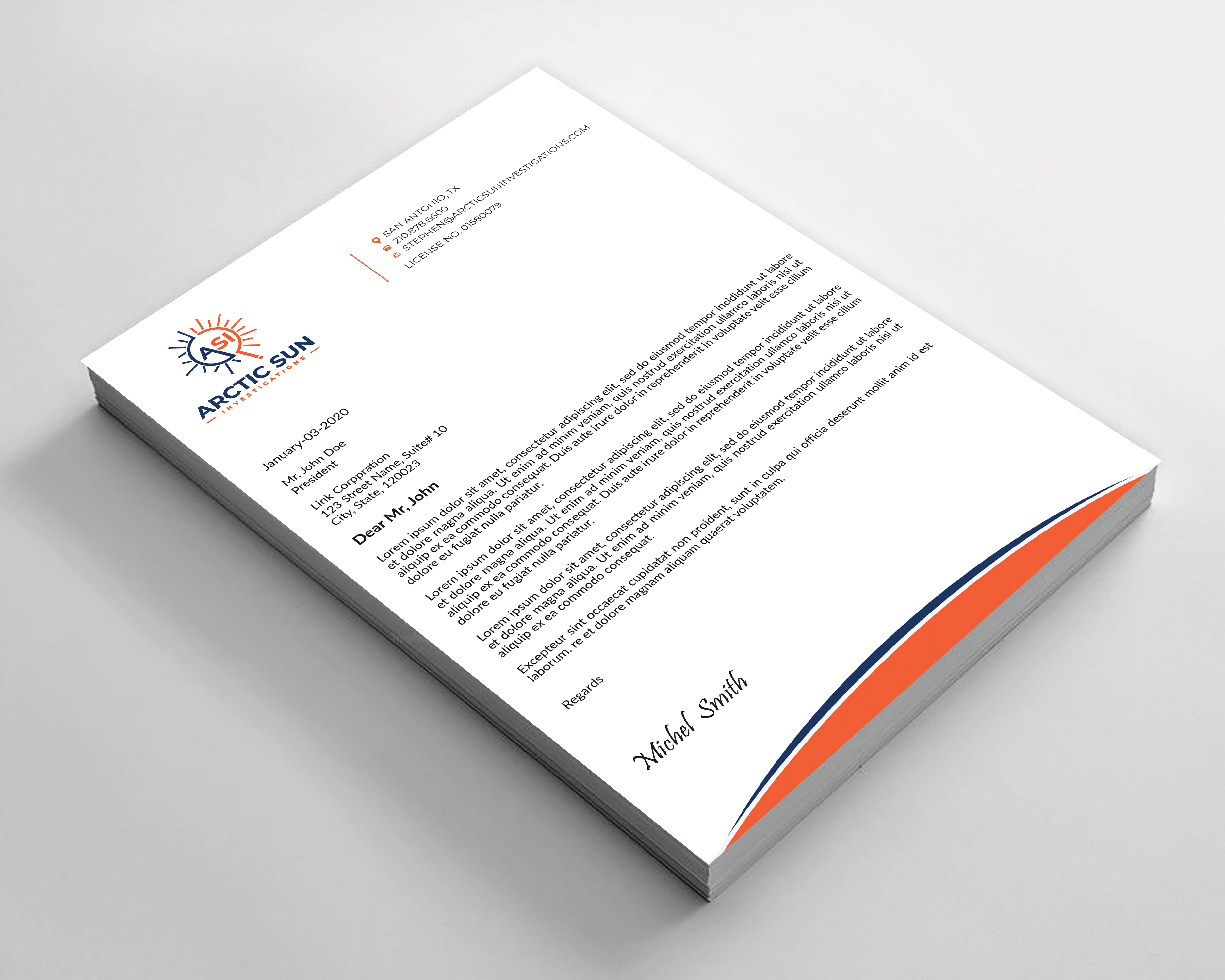 Letterhead Design by Expert Bappy for Della Casa Law Firm | Design #34013496